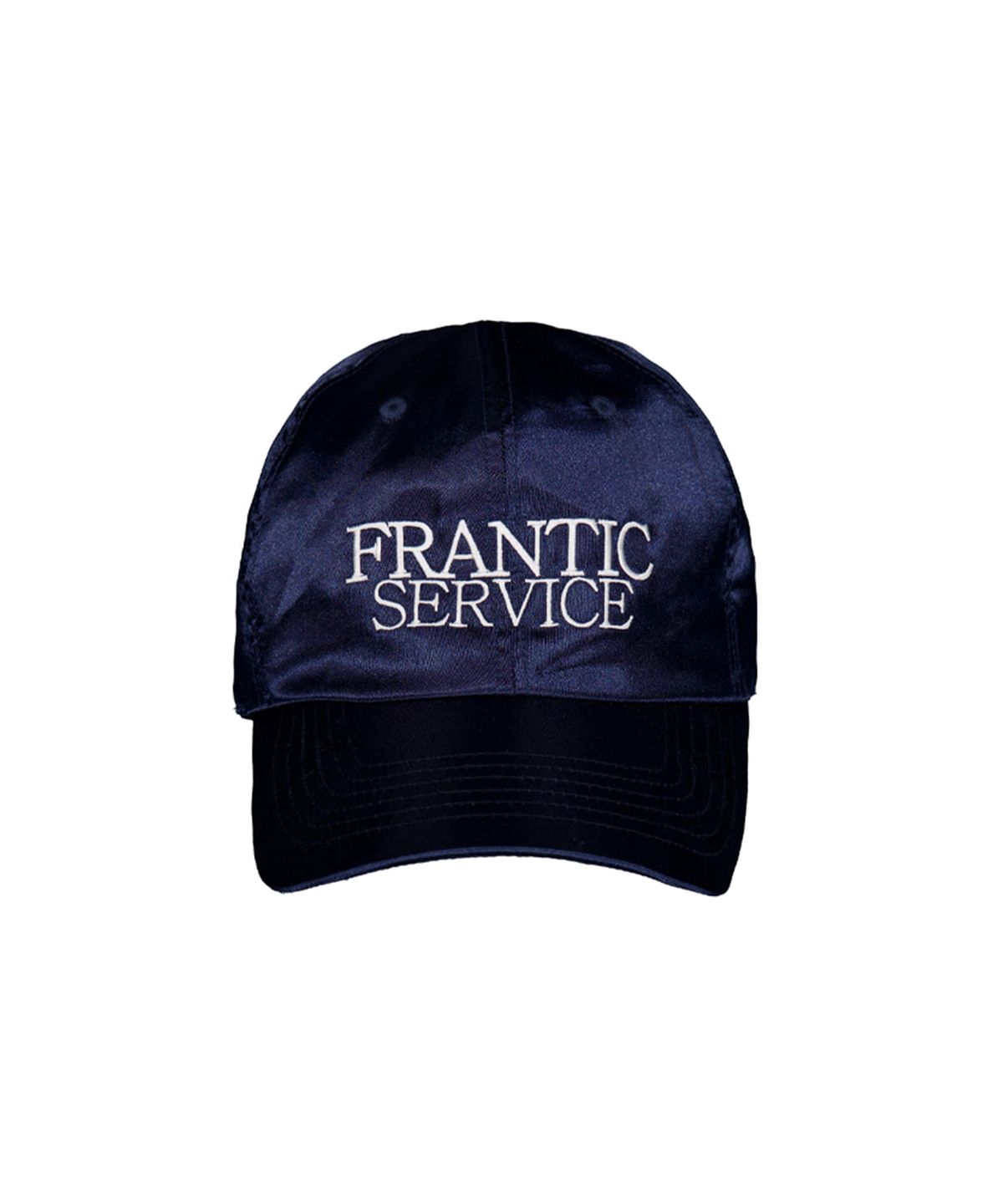 프랜틱서비스(FRANTICSERVICE) 프랜틱 자수 새틴 볼캡 - 네이비