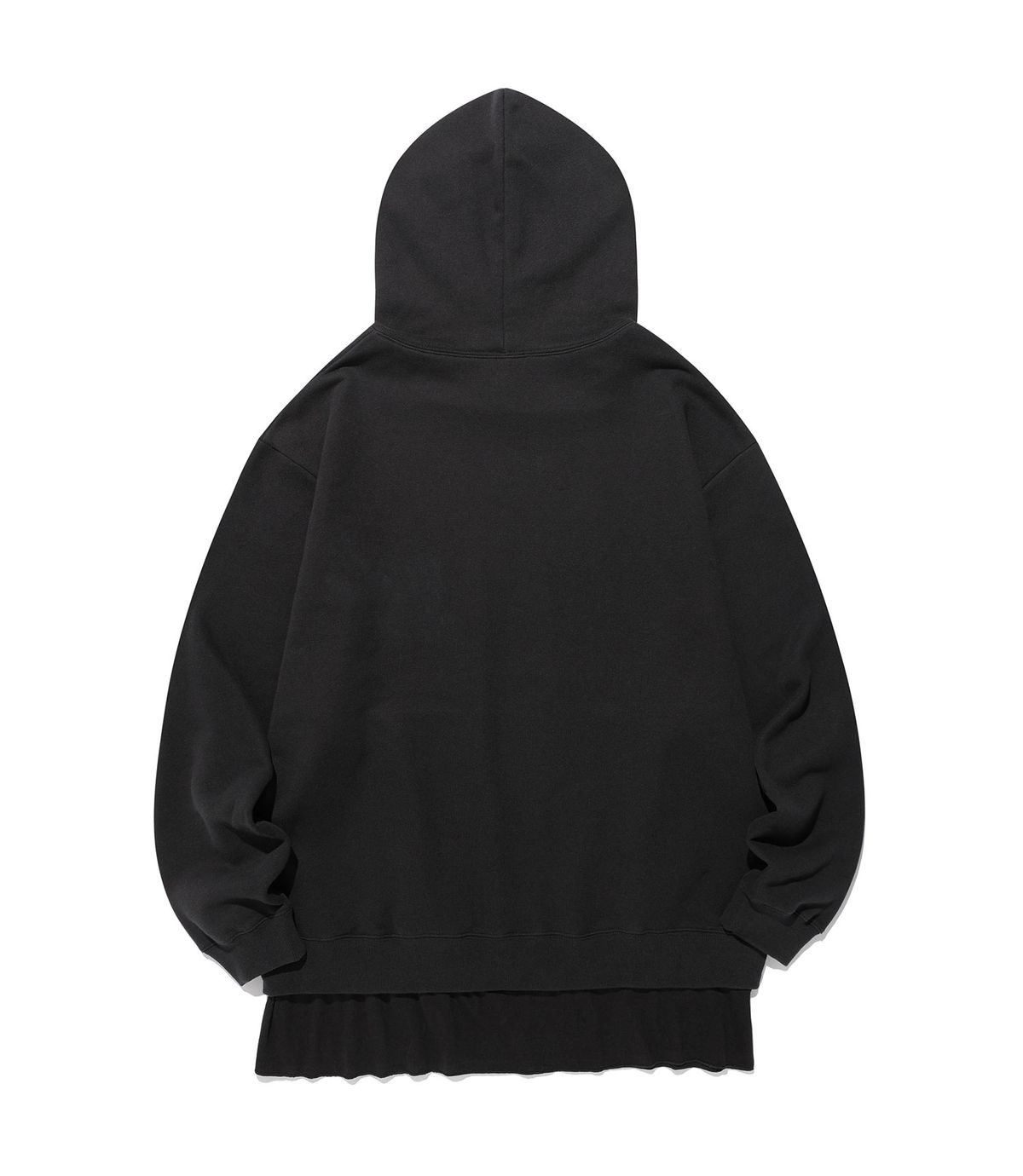 나이스고스트클럽(NICEGHOSTCLUB) LAYERED DRESS GIRL GANG HOODIE_BLACK(NG2FFUM404A)