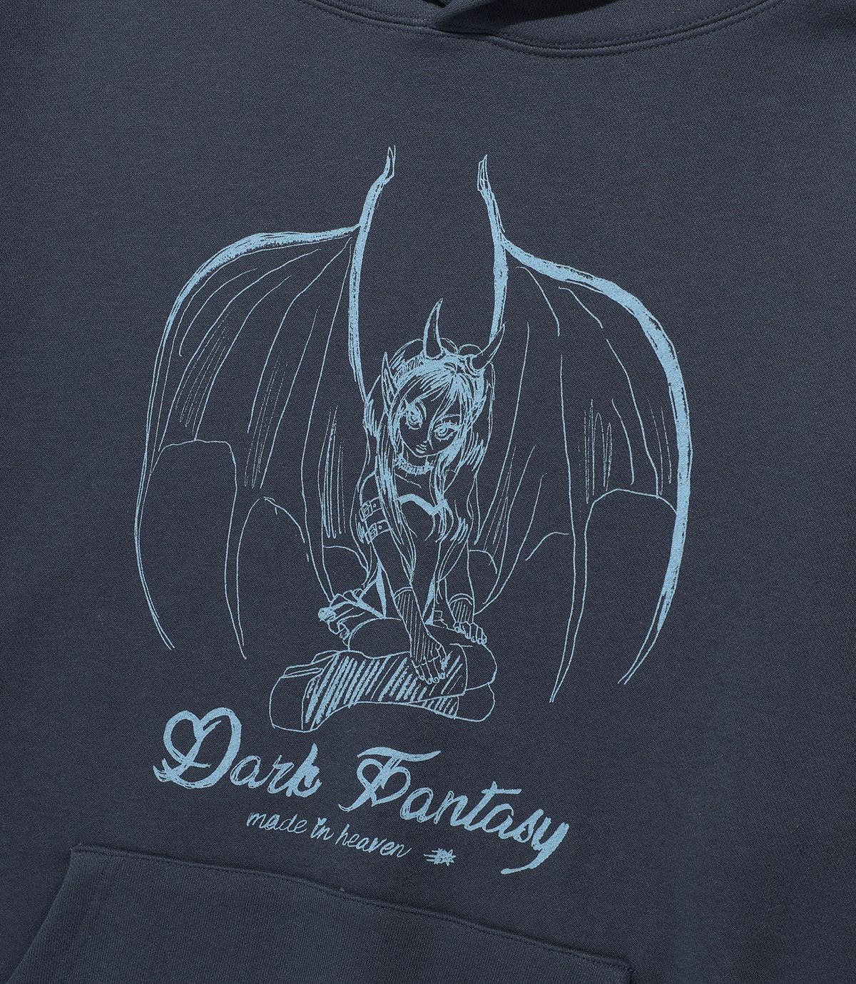 나이스고스트클럽(NICEGHOSTCLUB) DARK ANGELS HOODIE_NAVY(NG2FFUM406A)