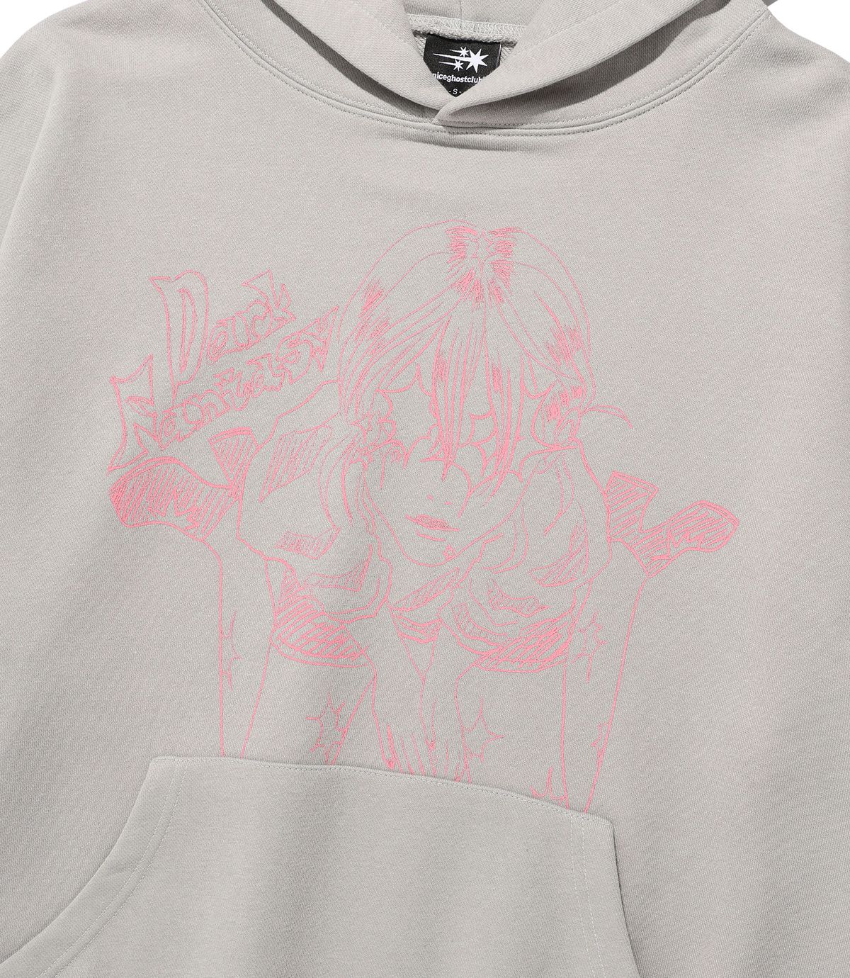 나이스고스트클럽(NICEGHOSTCLUB) DARK FANTASY GIRL HOODIE_GREY(NG2FFUM407A)