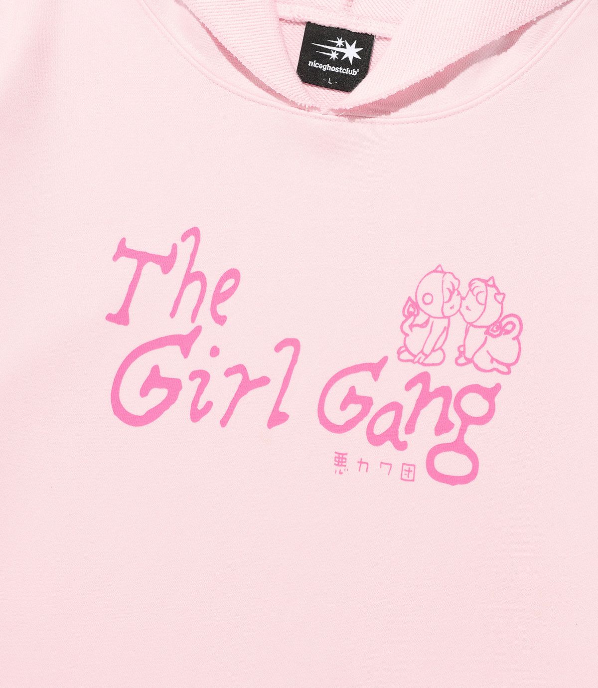 나이스고스트클럽(NICEGHOSTCLUB) THE GIRL GANG DRESS HOODIE_LIGHT PINK(NG2FFUM409A)