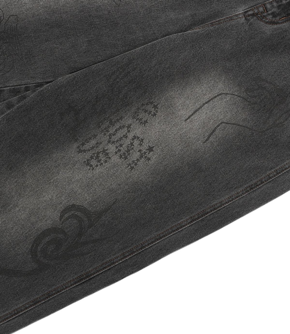 나이스고스트클럽(NICEGHOSTCLUB) DOODLE GRAPHIC WIDE JEANS_GREY(NG2FFUD110A)