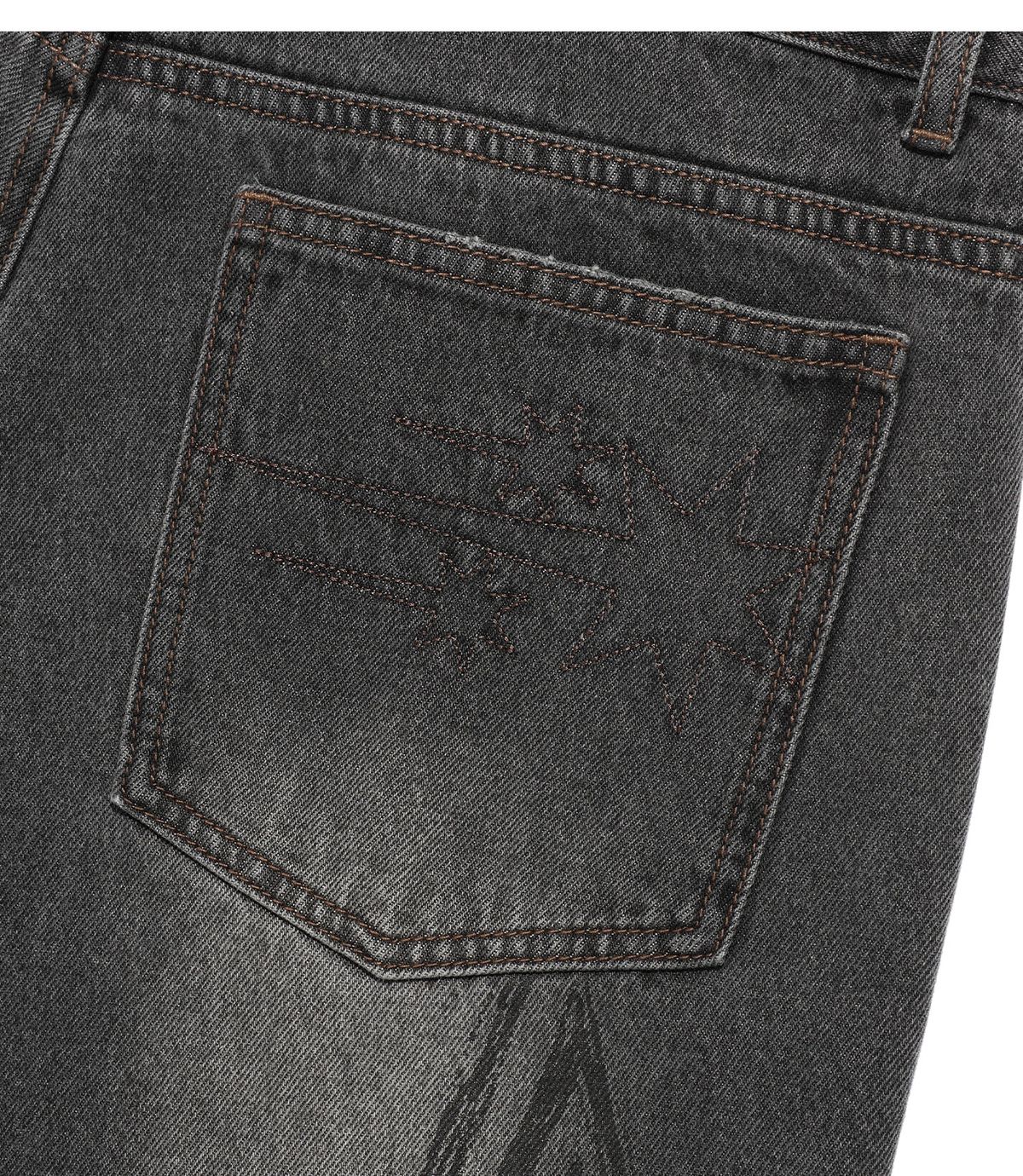 나이스고스트클럽(NICEGHOSTCLUB) DOODLE GRAPHIC WIDE JEANS_GREY(NG2FFUD110A)