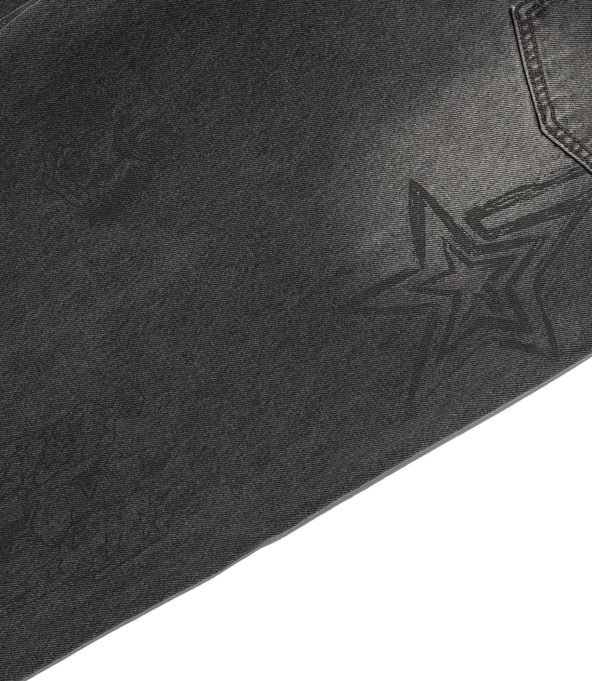 나이스고스트클럽(NICEGHOSTCLUB) DOODLE GRAPHIC WIDE JEANS_GREY(NG2FFUD110A)