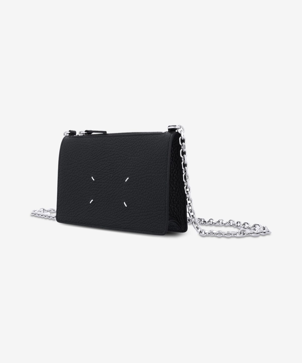 메종 마르지엘라(MAISON MARGIELA) 4 스티치 체인 지갑 - 블랙 / SA1VL0038P4455T8013