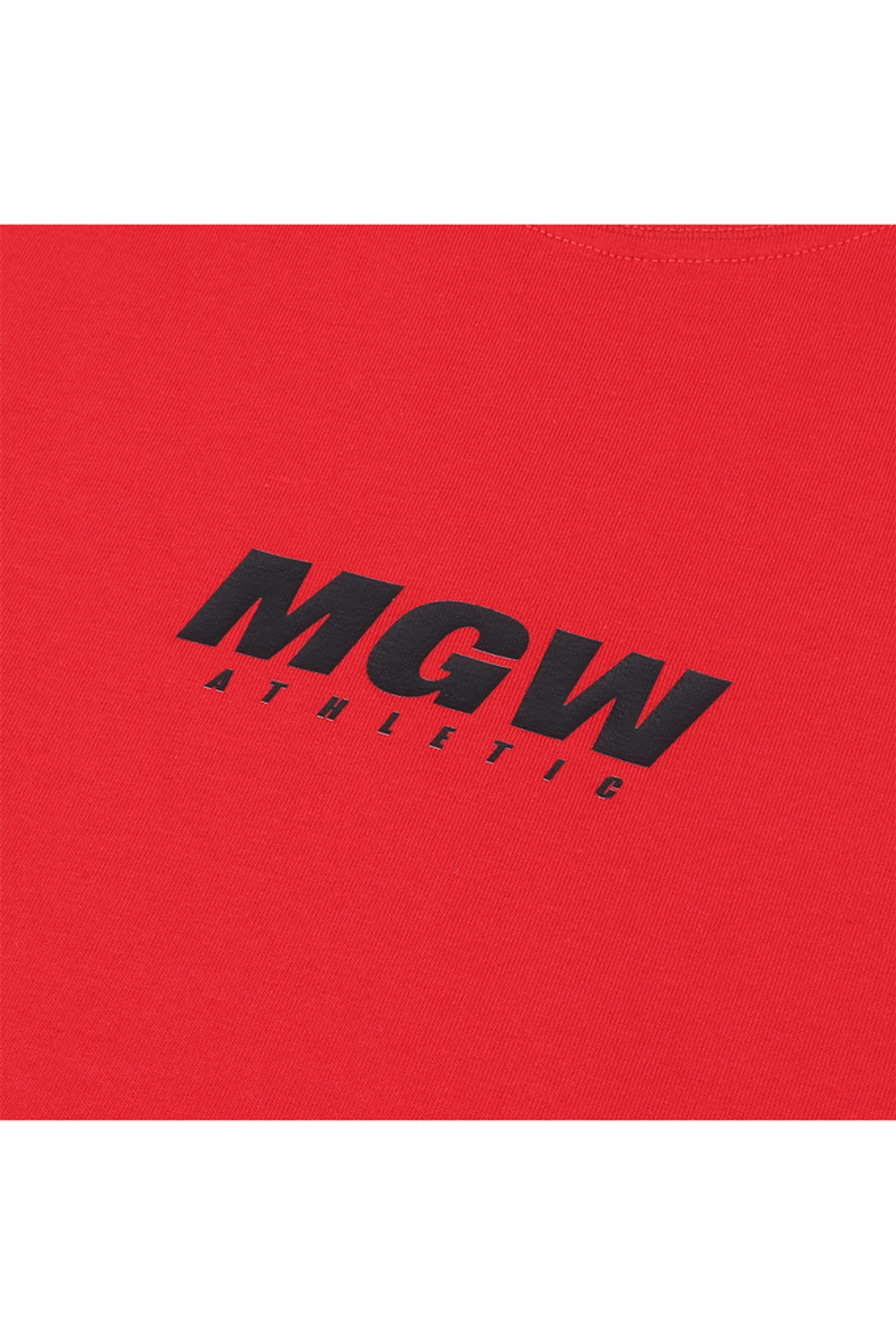 머스콜로(MUSCOLO) [MGW 스몰로고] 딥컷 나시 레드