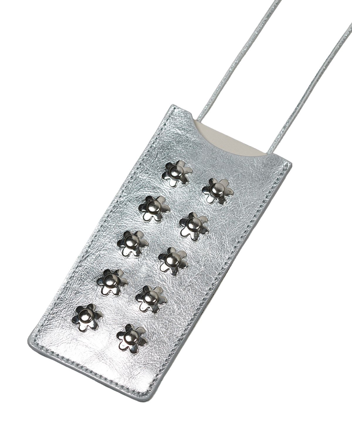 타입서비스(TYPESERVICE) Studded Leather Micro Bag [Silver]