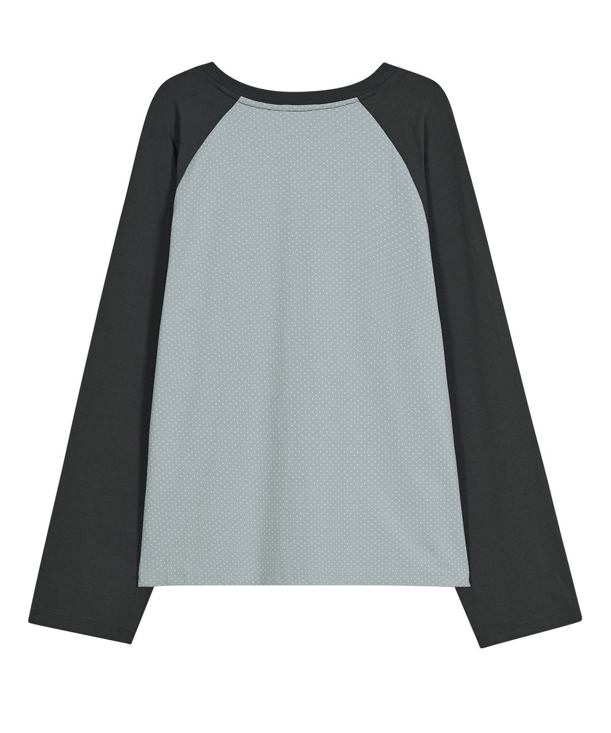타입서비스(TYPESERVICE) Dotted Raglan Top [Charcoal]