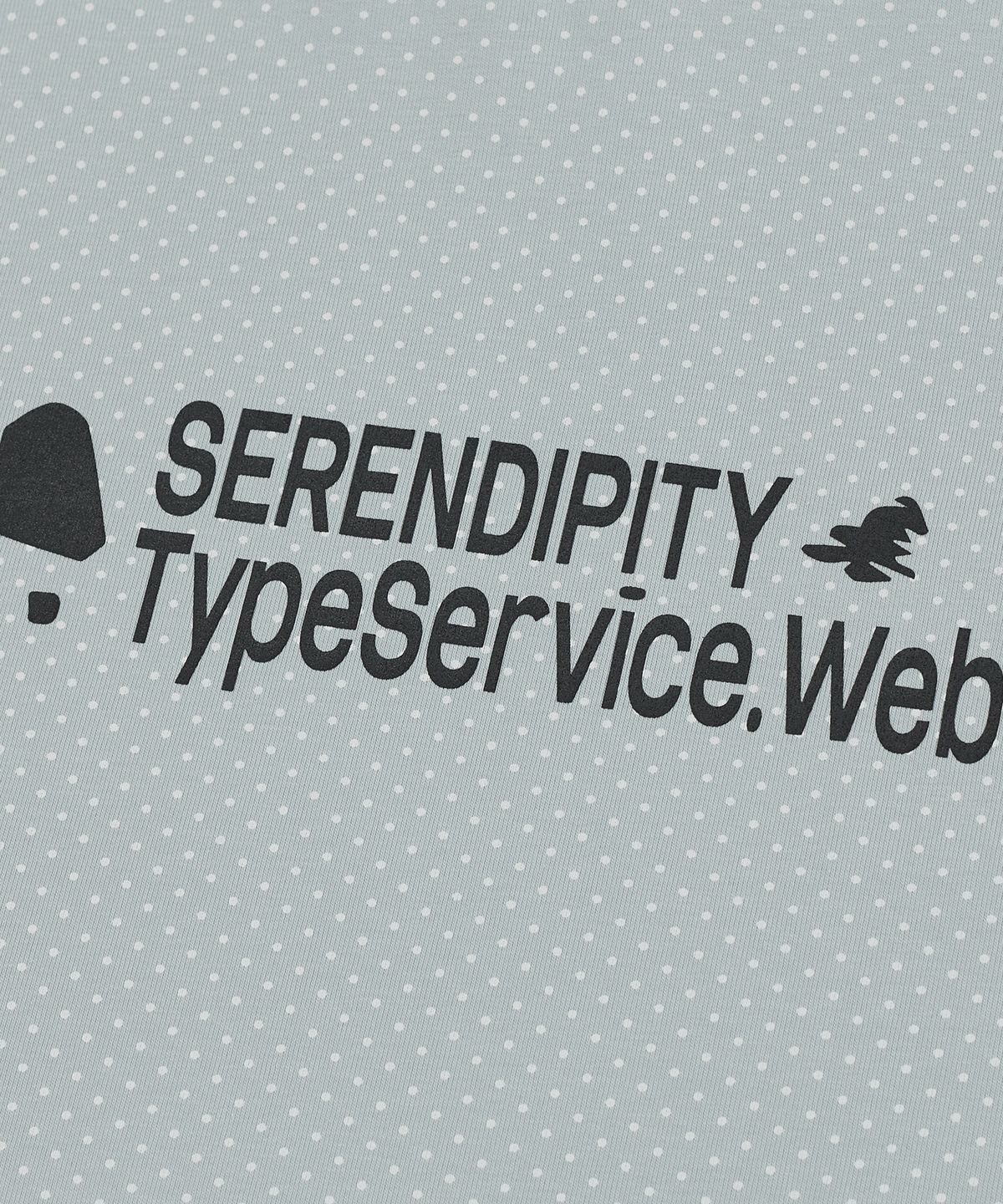 타입서비스(TYPESERVICE) Dotted Raglan Top [Charcoal]