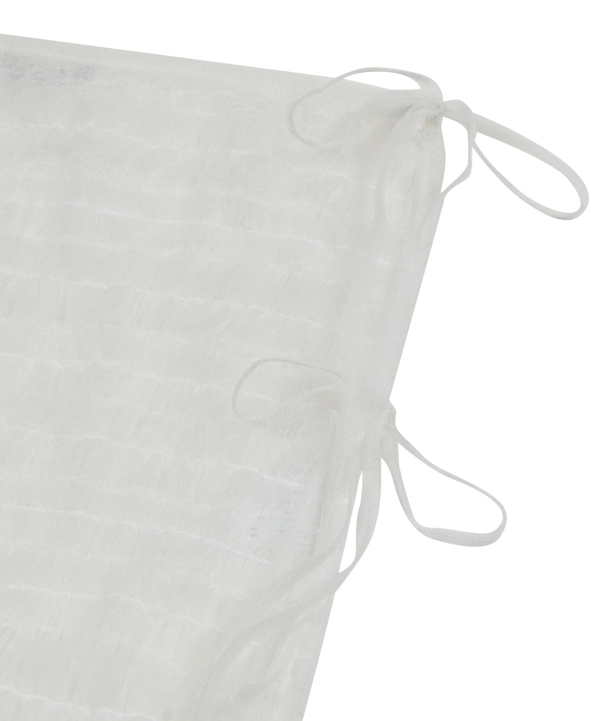 타입서비스(TYPESERVICE) Feathered Mesh Layered Skirt [White]