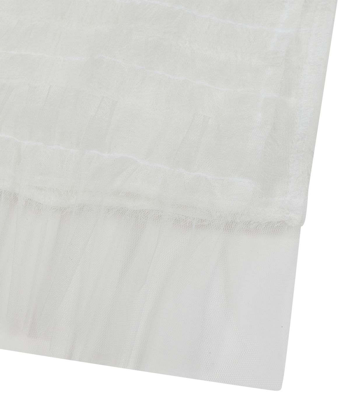 타입서비스(TYPESERVICE) Feathered Mesh Layered Skirt [White]
