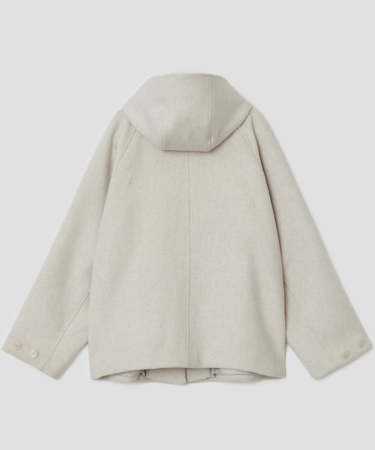 타입서비스(TYPESERVICE) Hooded Half Coat [Oatmeal]