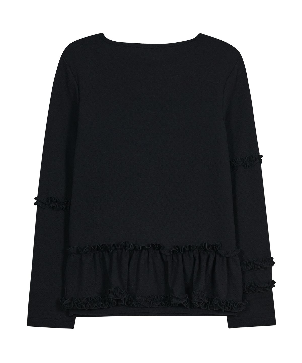 타입서비스(TYPESERVICE) Flared Ruffle Top [Black]