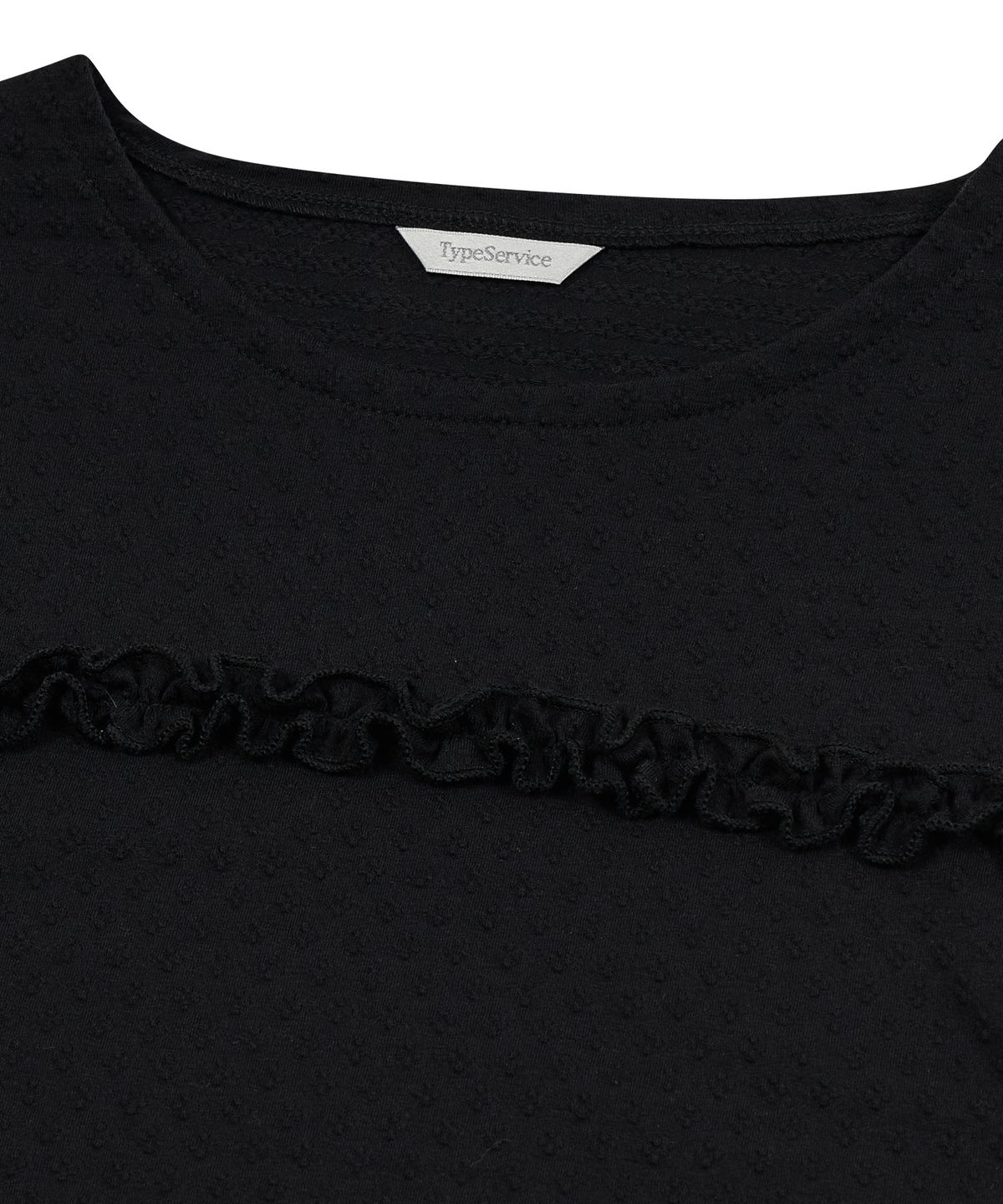 타입서비스(TYPESERVICE) Flared Ruffle Top [Black]