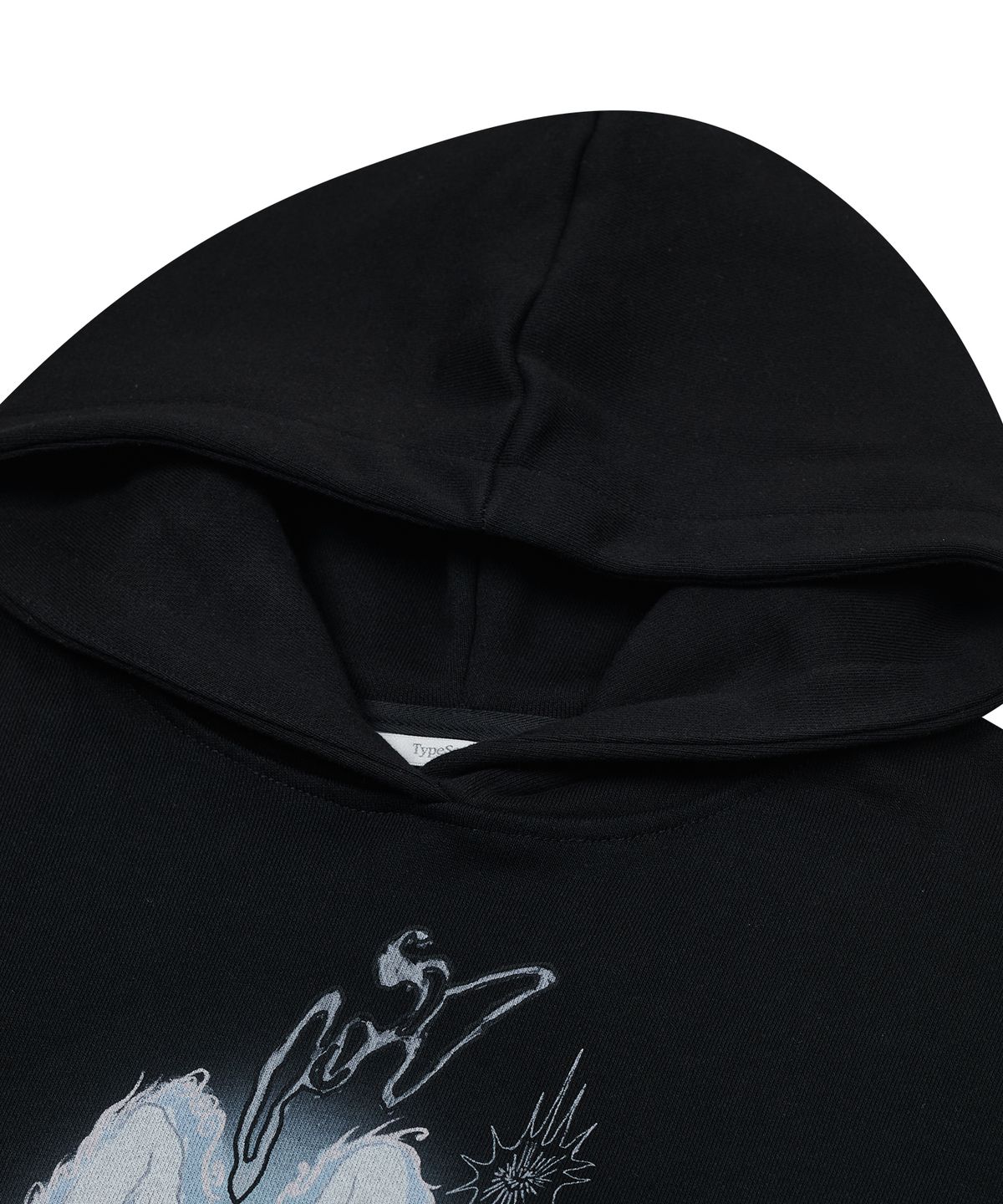 타입서비스(TYPESERVICE) Star Patched Rabbit Hoodie [Black]