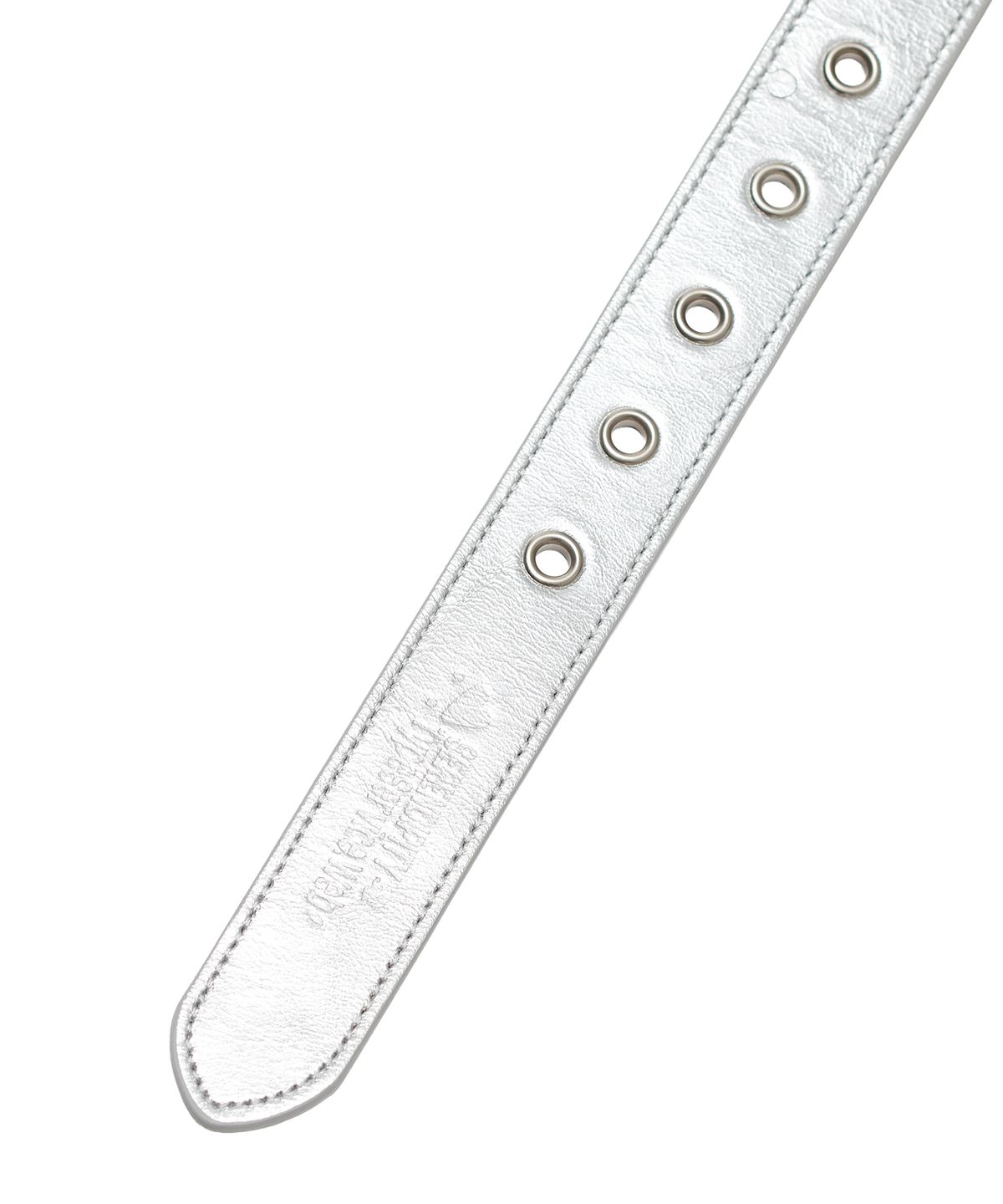 타입서비스(TYPESERVICE) Perforated Leather Belt [Silver]