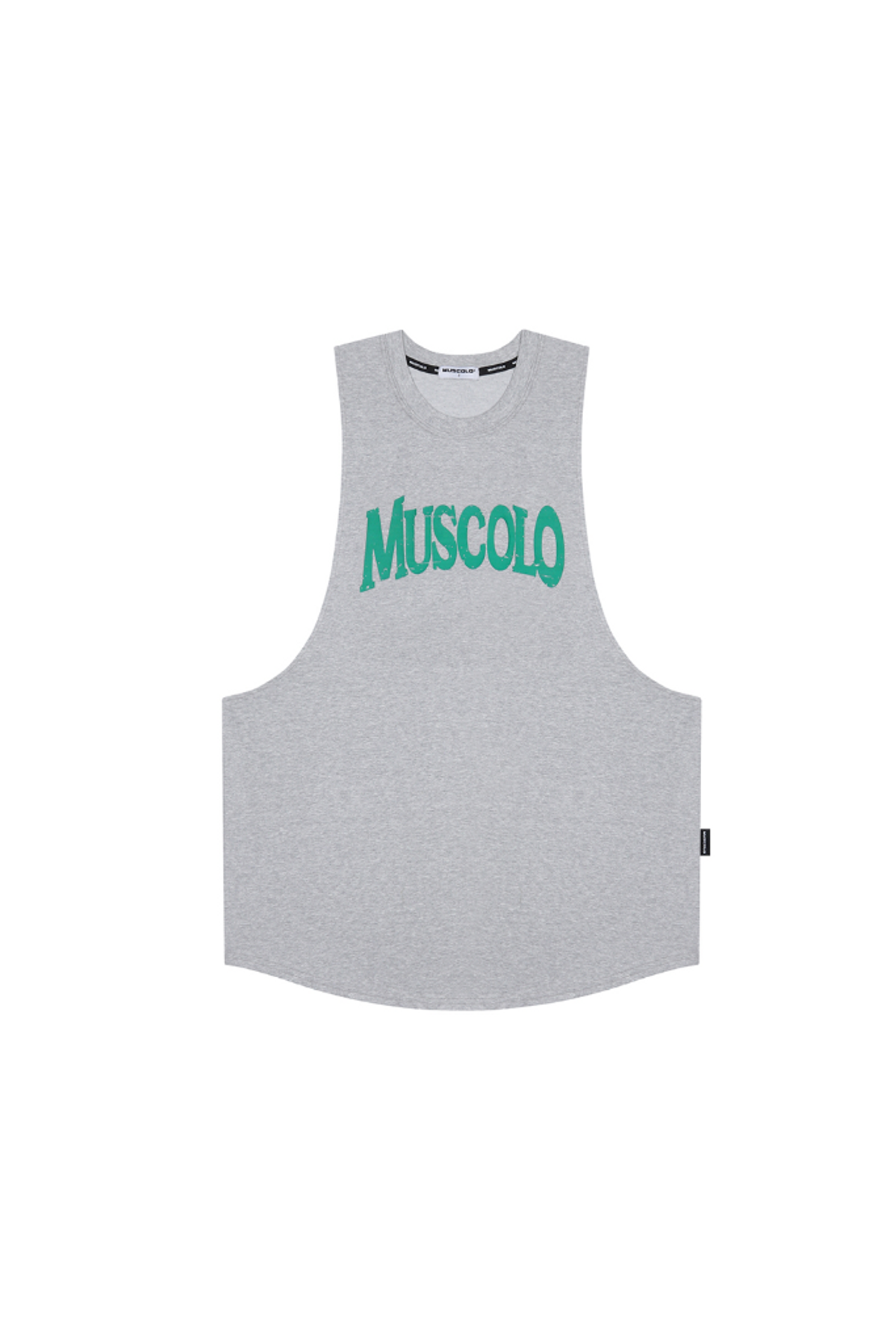 머스콜로(MUSCOLO) [빅로고] 딥컷 나시 그레이 민트