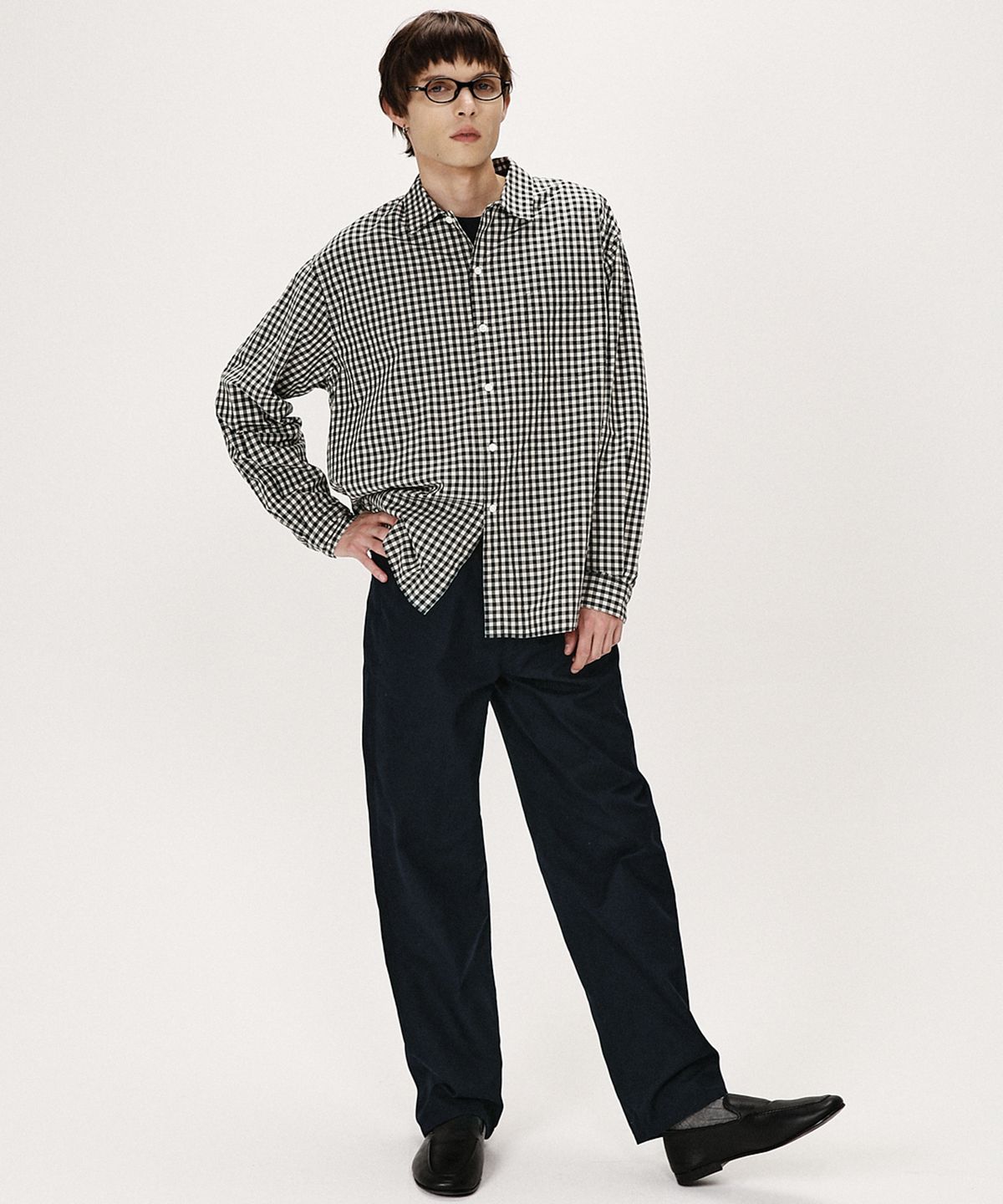 셔터(SHIRTER) COTTON DUCK DENIM PANTS (NAVY)