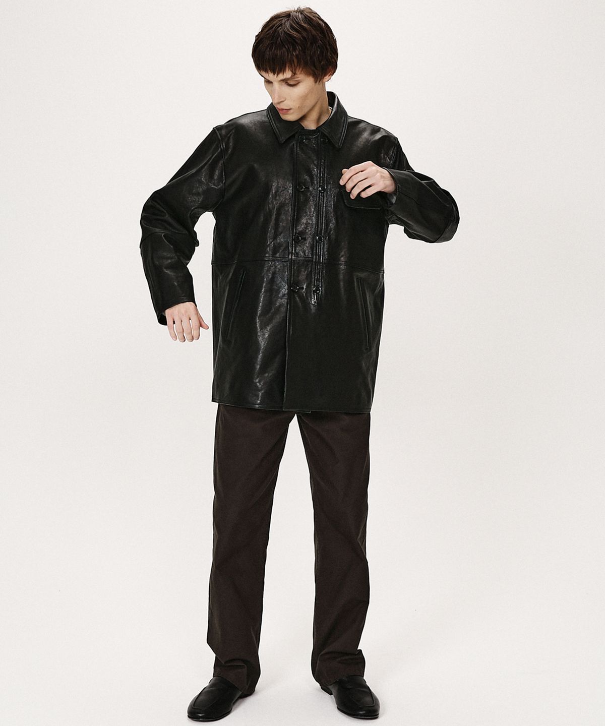 셔터(SHIRTER) COTTON DUCK DENIM PANTS (BROWN)