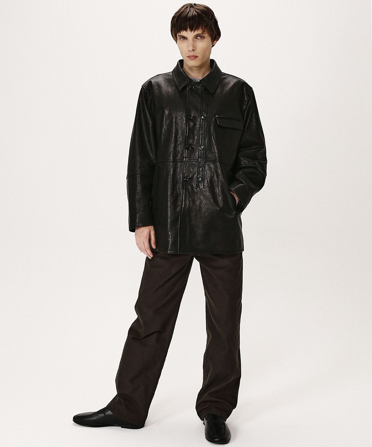 셔터(SHIRTER) COTTON DUCK DENIM PANTS (BROWN)