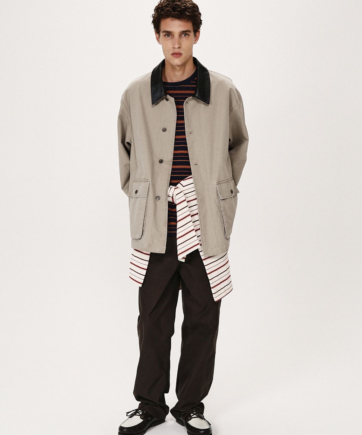 셔터(SHIRTER) COTTON DUCK DENIM PANTS (BROWN)