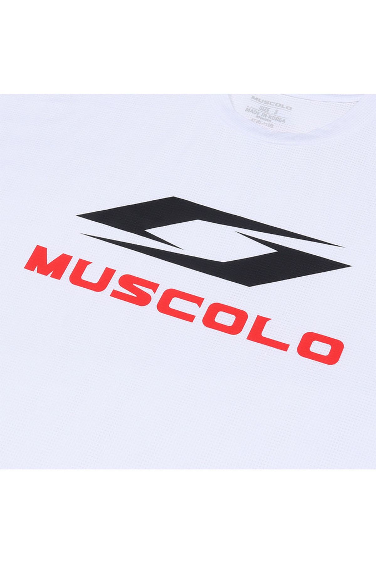 머스콜로(MUSCOLO) [심볼] 에어스판메쉬 반팔 티셔츠 화이트