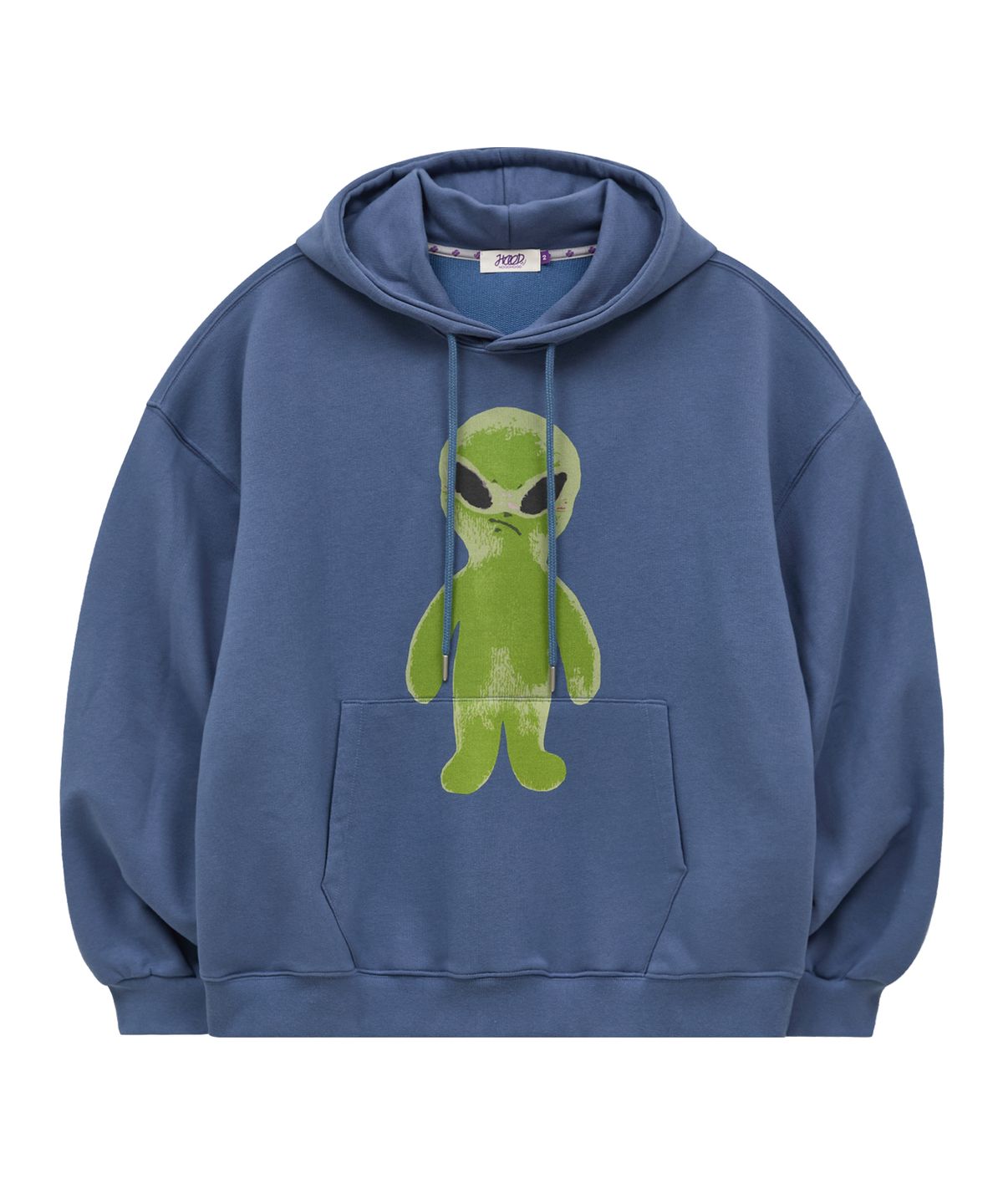 후드후드(HOODHOOD) 에일리언 그래픽 후드 더스트블루