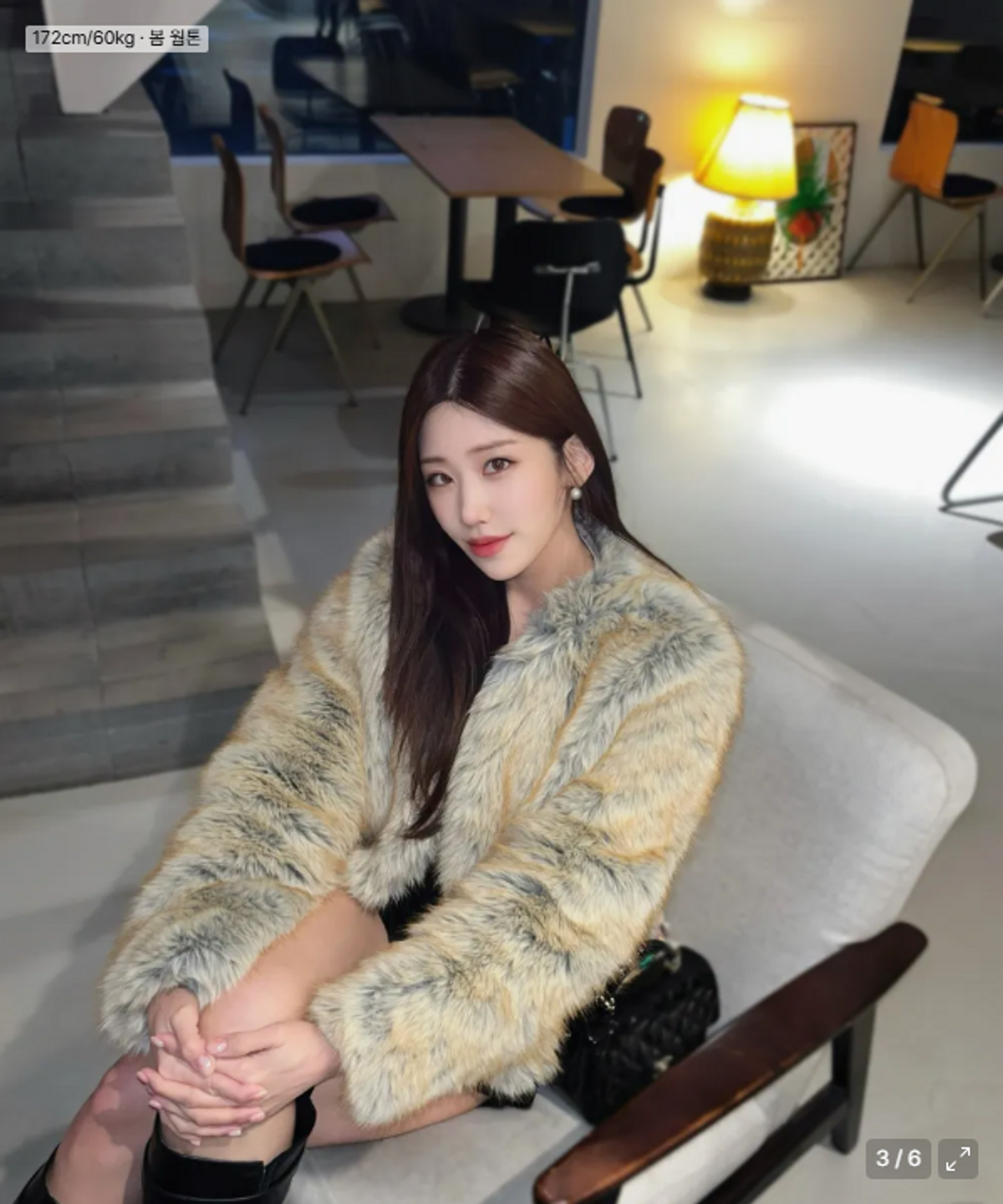 아흐레(AHRE) Rive Over Faux Fur Jacket_BEIGE