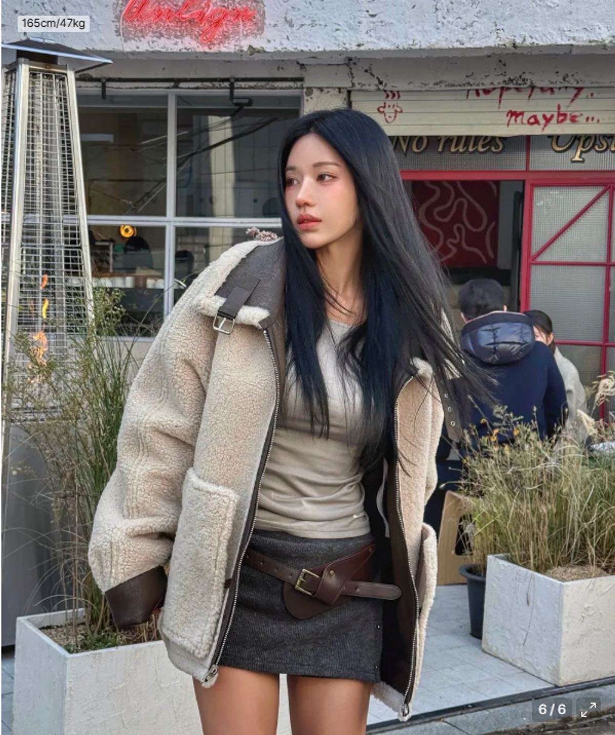 아흐레(AHRE) Baum Oversized Reversible Shearling Mustang_2Color