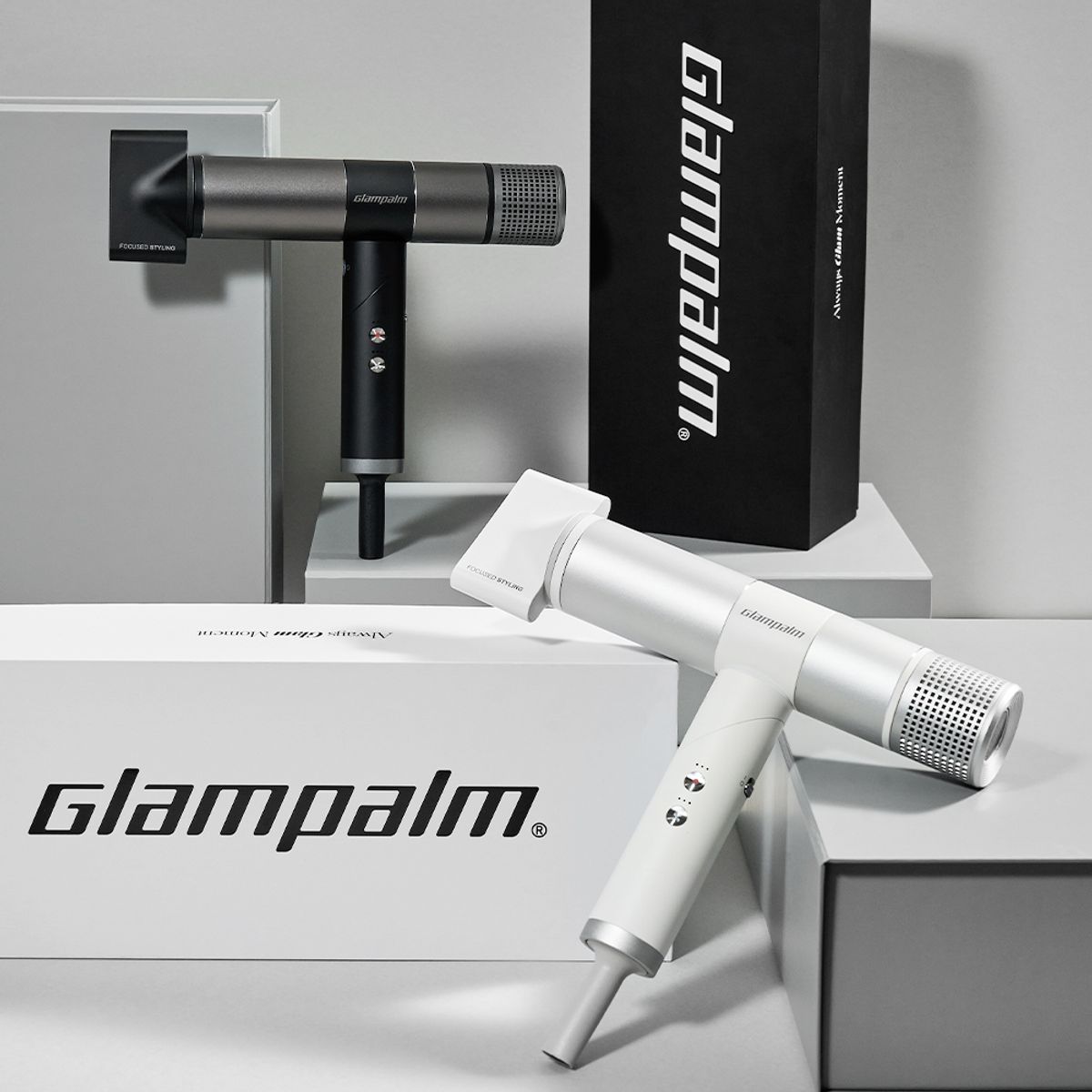 글램팜(GLAMPALM) [GP716WH] 글램시크 에어 트립 (화이트) 프리볼트 여행용 접이식 헤어 드라이기