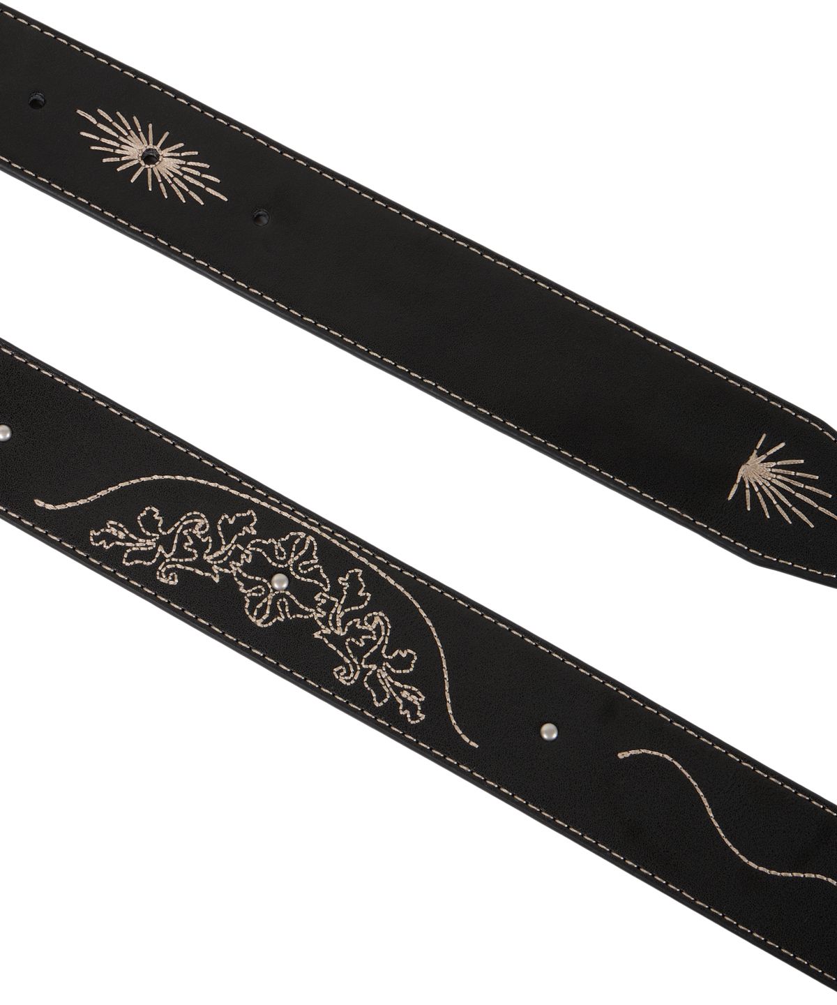 아캄(AAKAM) Needlework Studded Belt (Black)