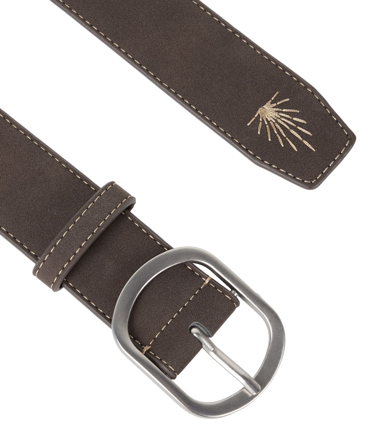 아캄(AAKAM) Needlework Studded Belt (Brown)