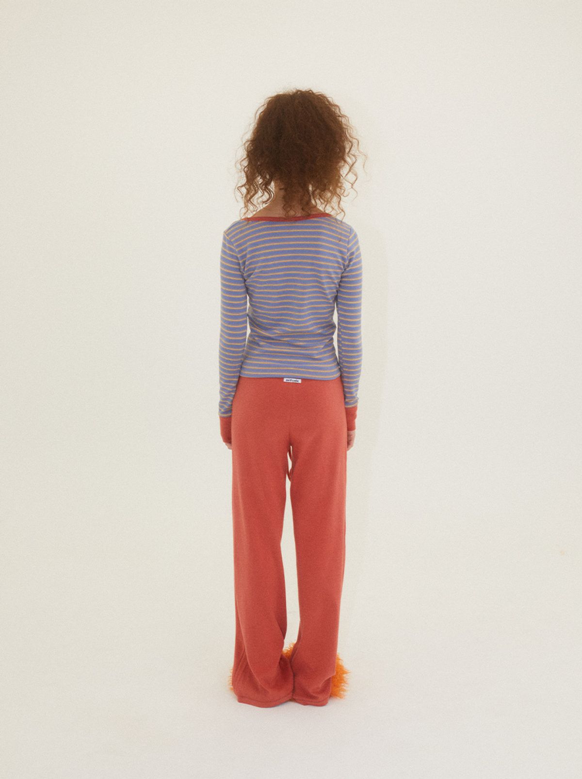 에즈이프 캘리(ASIF CALIE) STRIPE BUTTON T-SHIRT BLUE