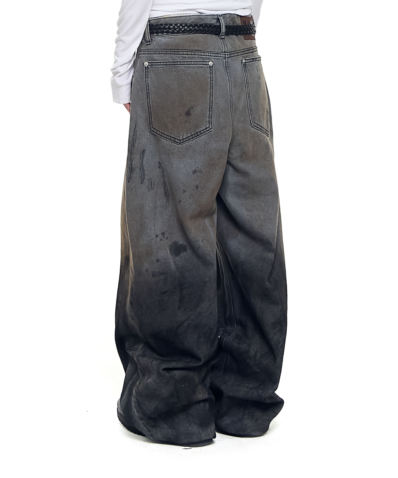 パンツ AAKAM Dirty Gradation Denim Pants (Gray) Dirty Gradation Denim Pants (Gray) - AAKAM