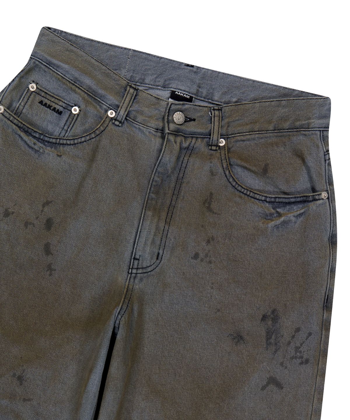아캄(AAKAM) Dirty Gradation Denim Pants (Gray)