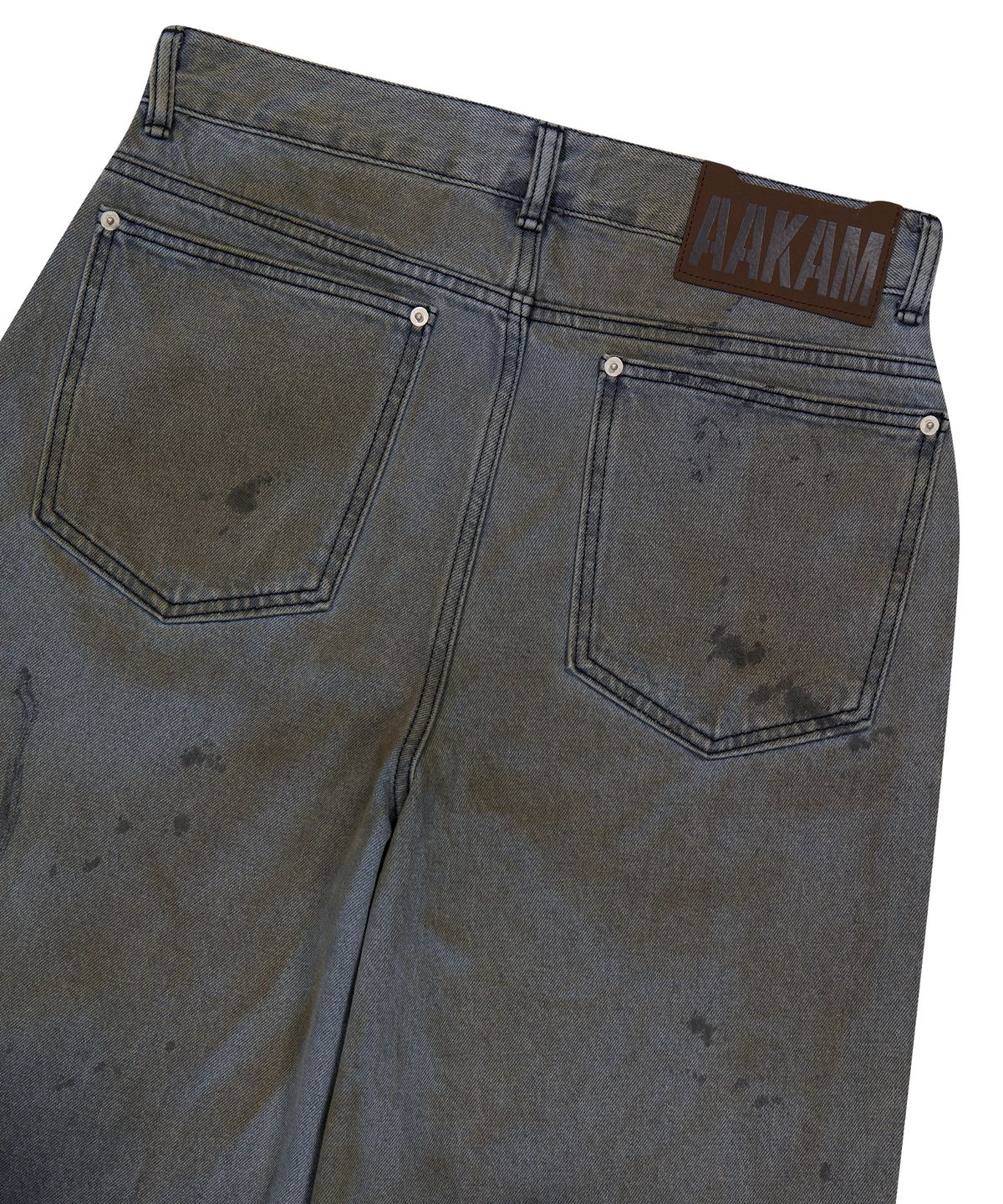 아캄(AAKAM) Dirty Gradation Denim Pants (Gray)