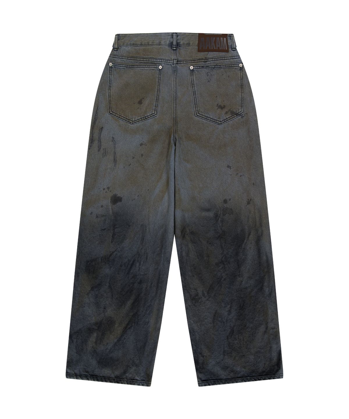 아캄(AAKAM) Dirty Gradation Denim Pants (Gray)