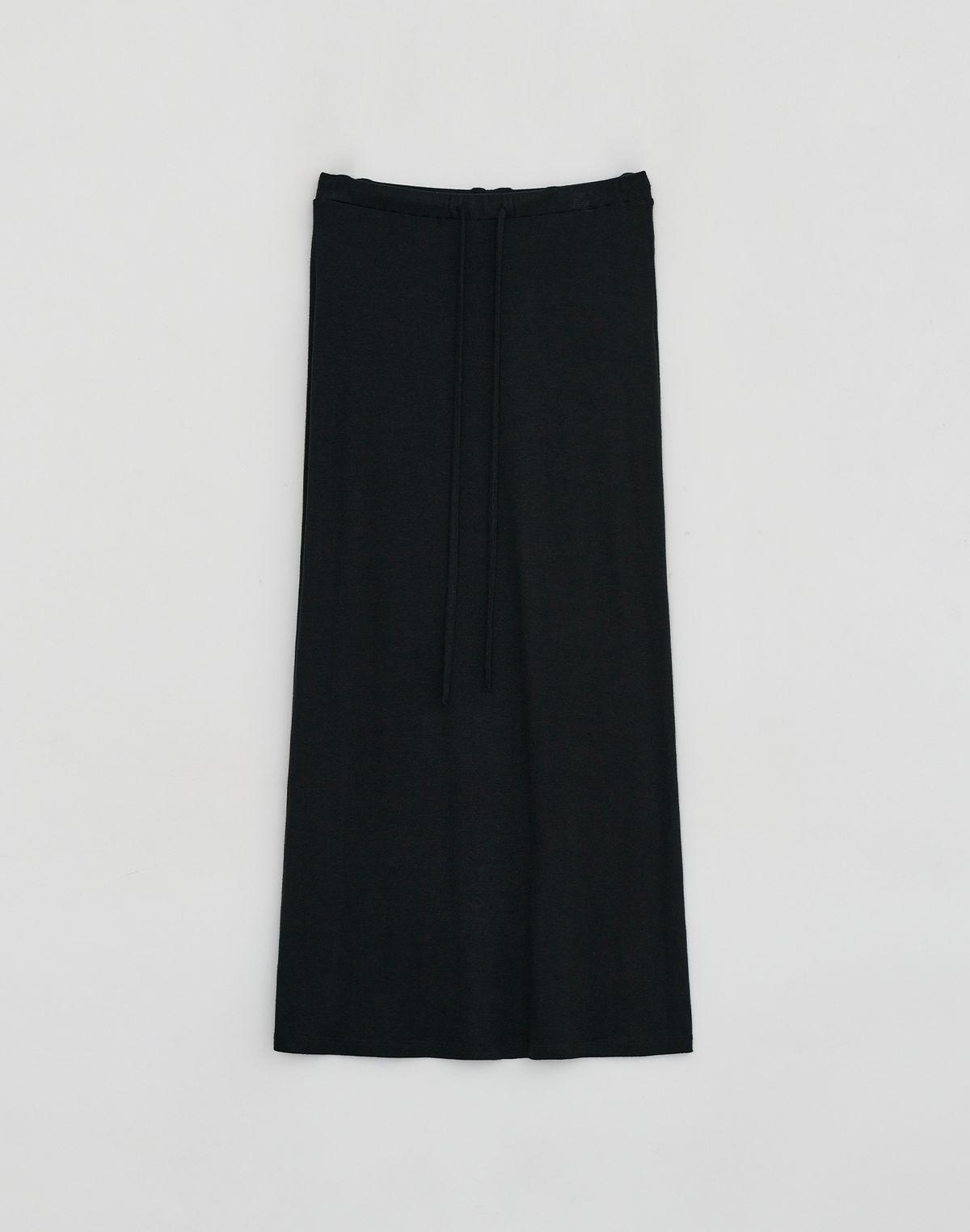 로우타이드(LOW TIDE) SILKY SWEAT MAXI SKIRT [BLACK]