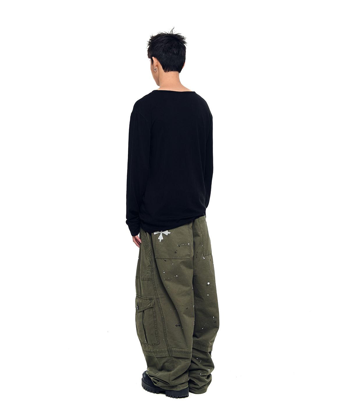 아캄(AAKAM) Painted Military Cargo Pants (Khaki)