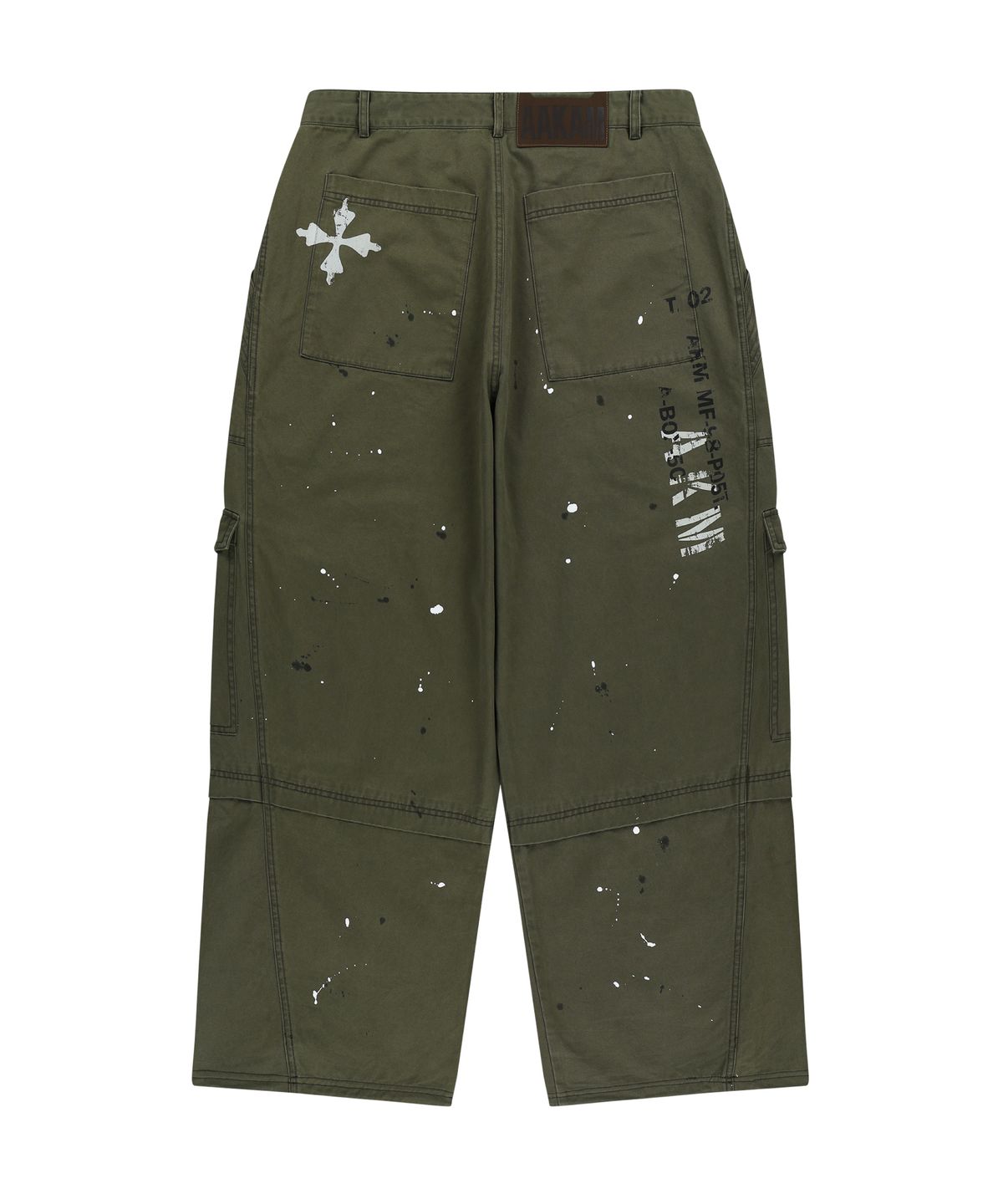 아캄(AAKAM) Painted Military Cargo Pants (Khaki)