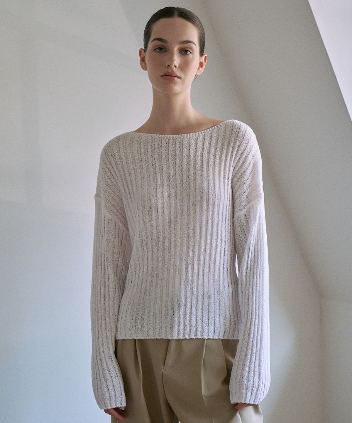 안젤로비안코(ANGELO BIANCO) Lune Sheer Knit