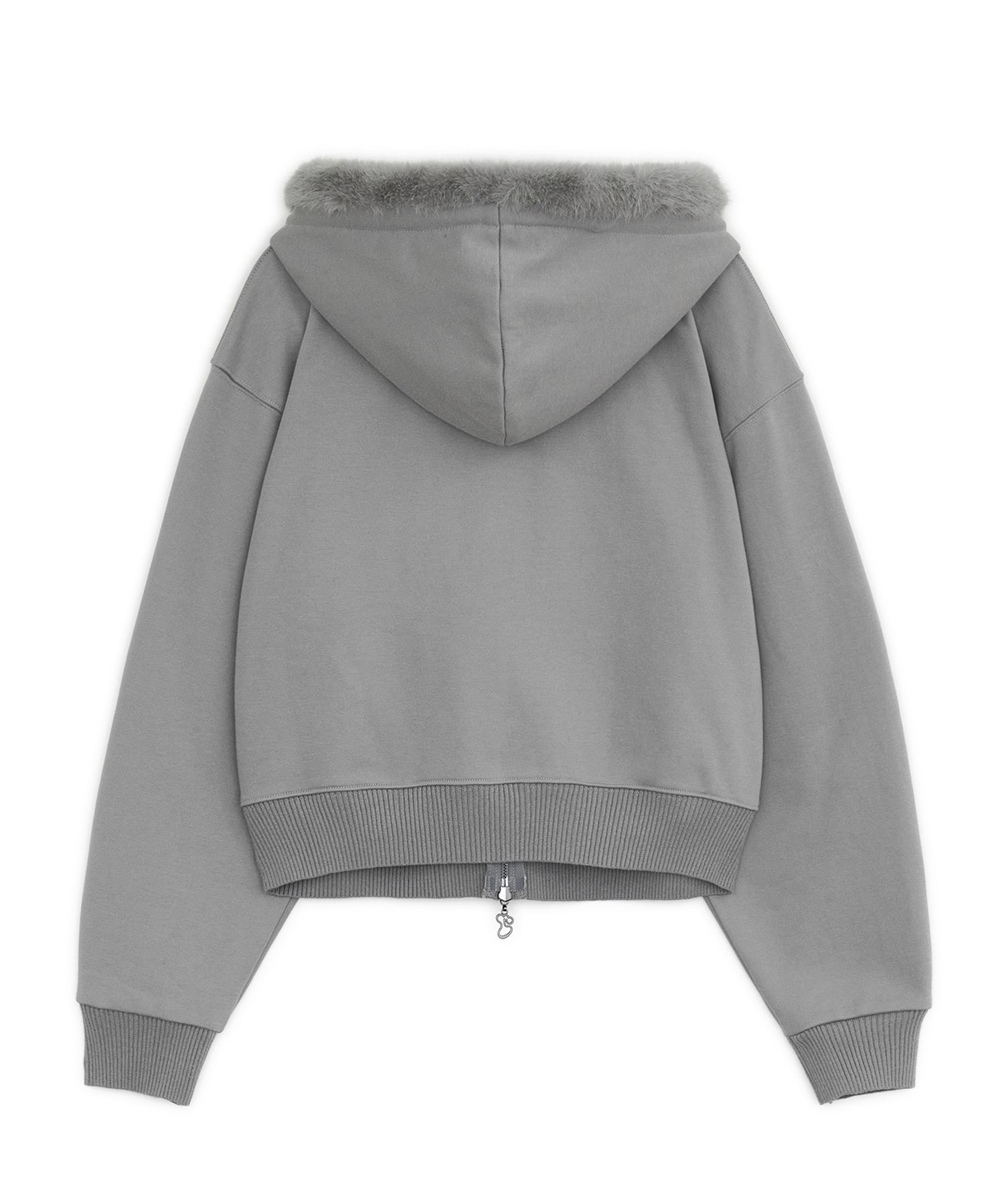 トップス hugyourskin Hotfix fur hoodie zip-up MUSINSA | HUG YOUR SKIN Hotfix fur hoodie zip-up (Gray)