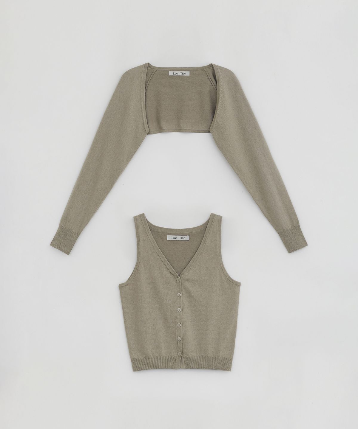 로우타이드(LOW TIDE) BOLERO KNIT SET-UP [BEIGE]