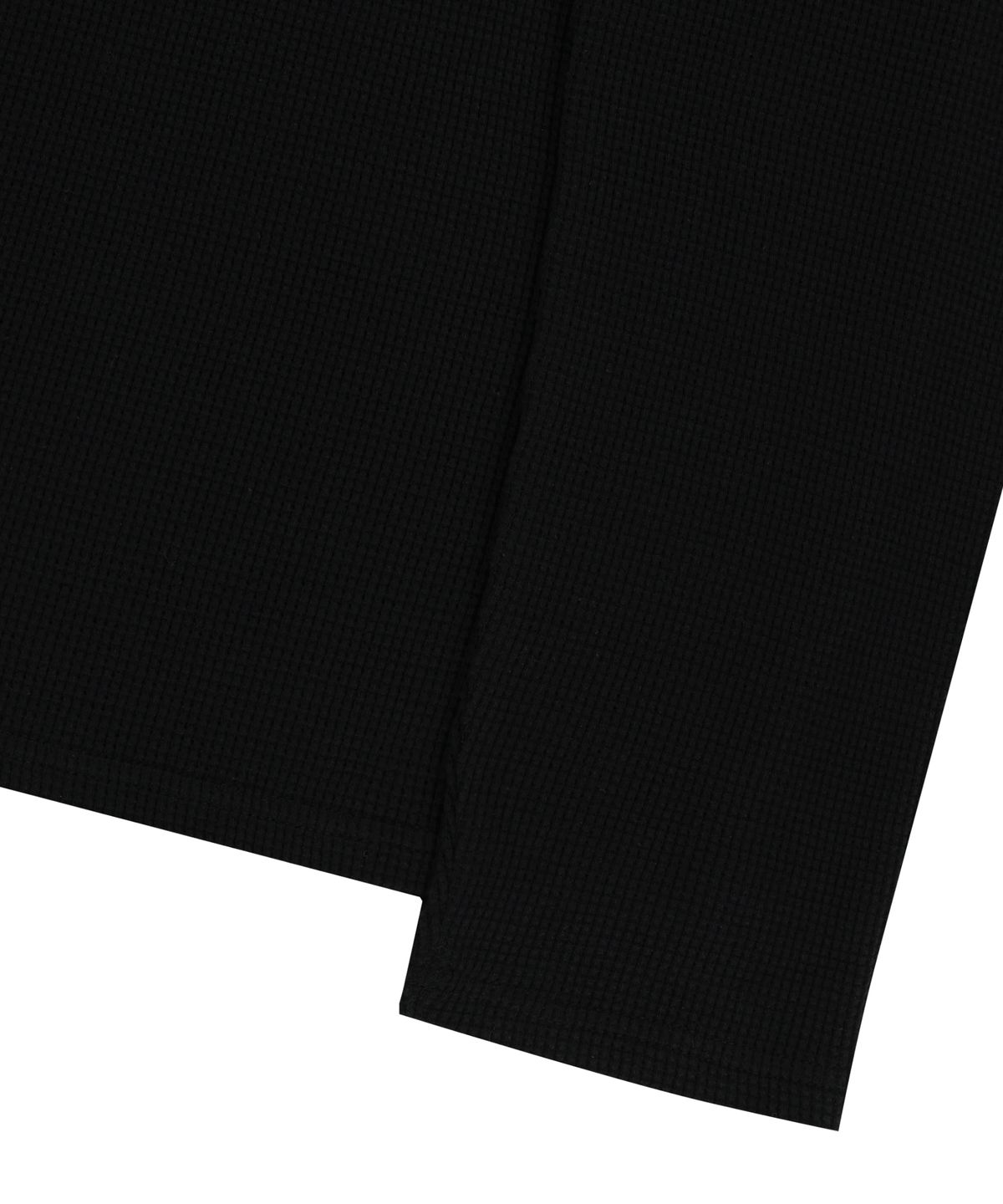 아캄(AAKAM) Waffle Henry Neck Long Sleeve (Black)