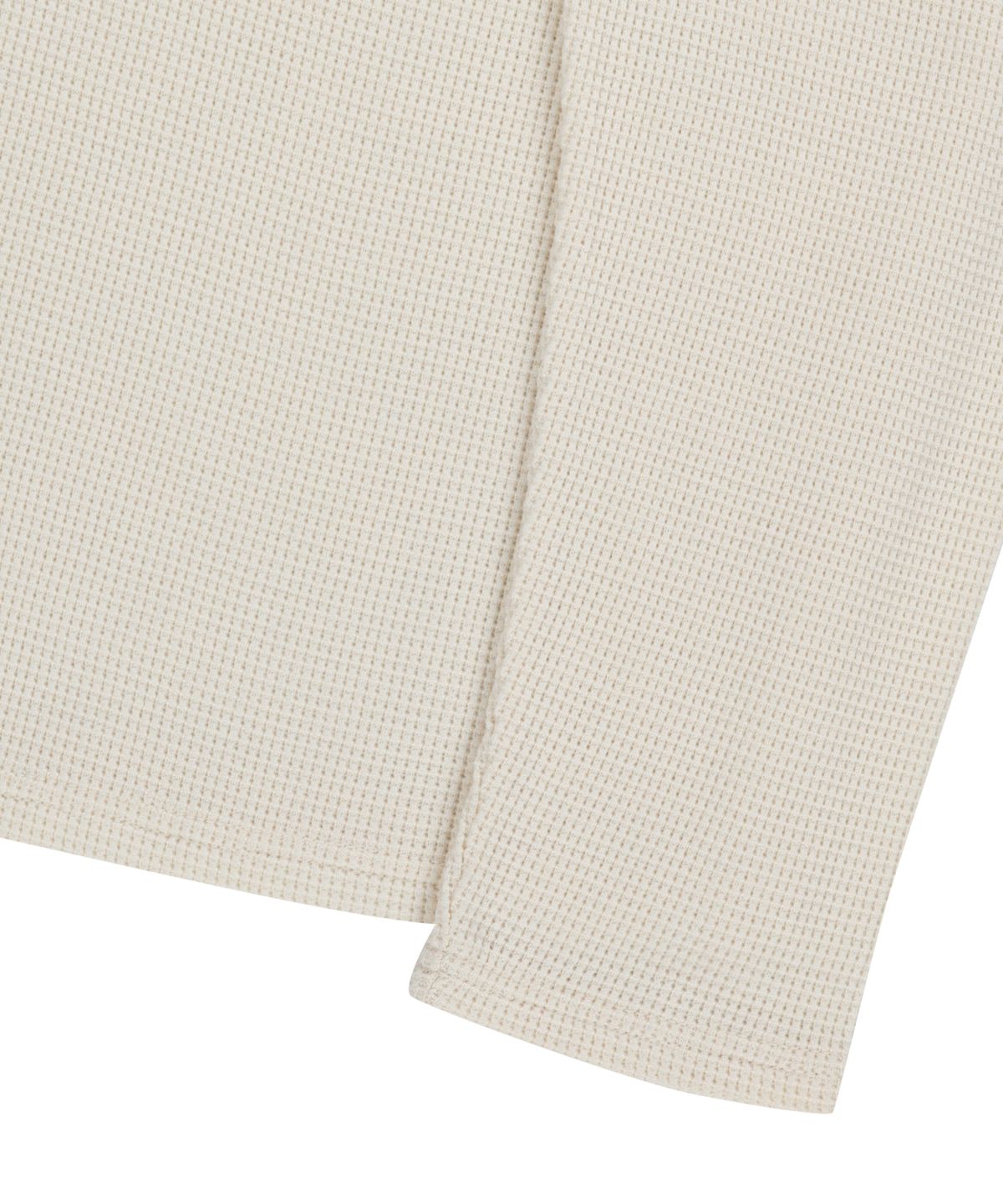 아캄(AAKAM) Waffle Henry Neck Long Sleeve (Ivory)