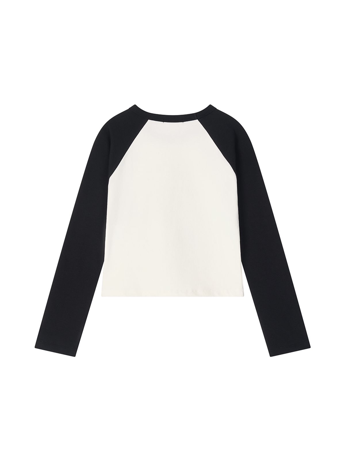 에즈이프 캘리(ASIF CALIE) COLORBLOCK RAGLAN CROP T-SHIRT BLACK