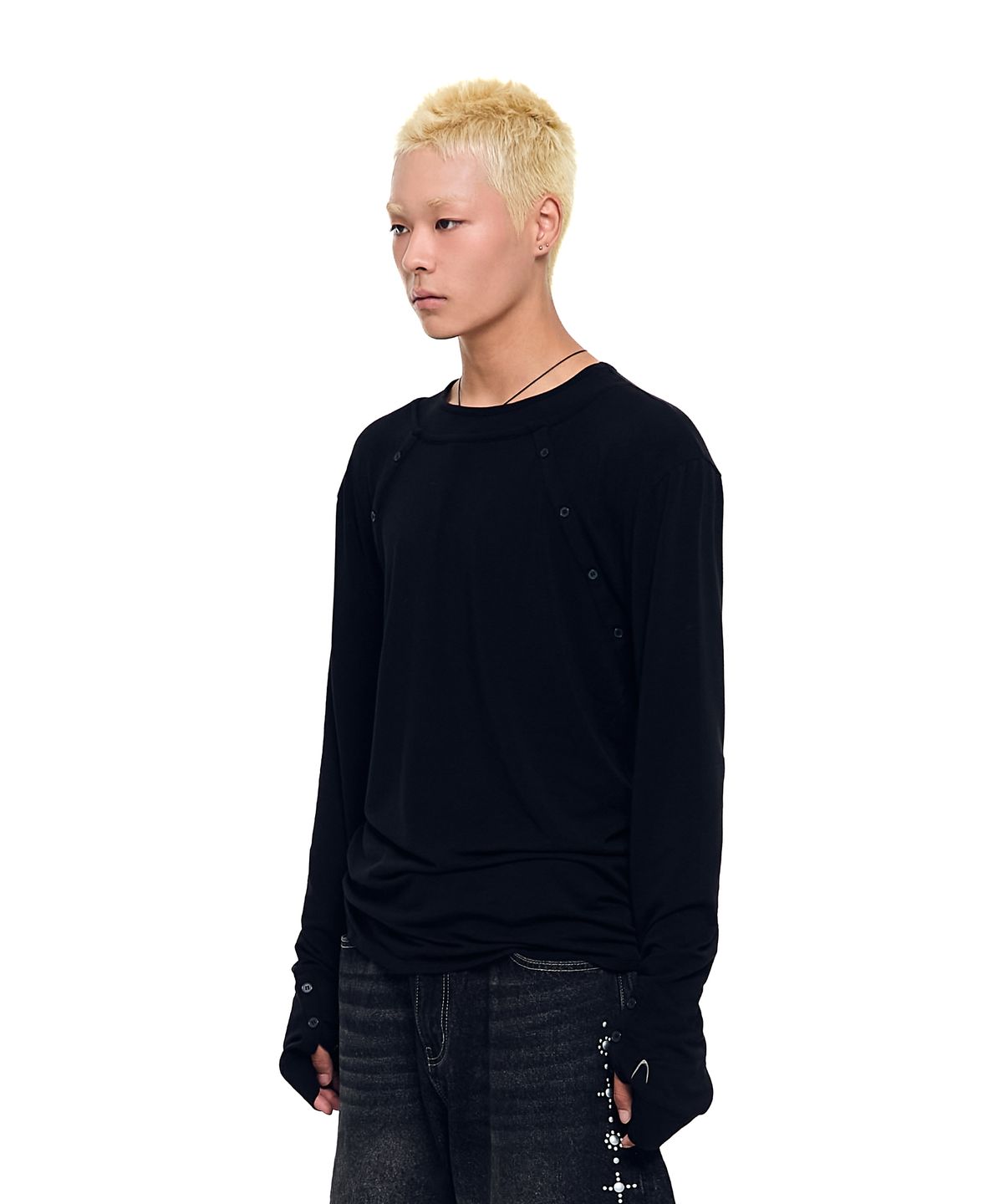아캄(AAKAM) Layered Long Sleeve (Black)
