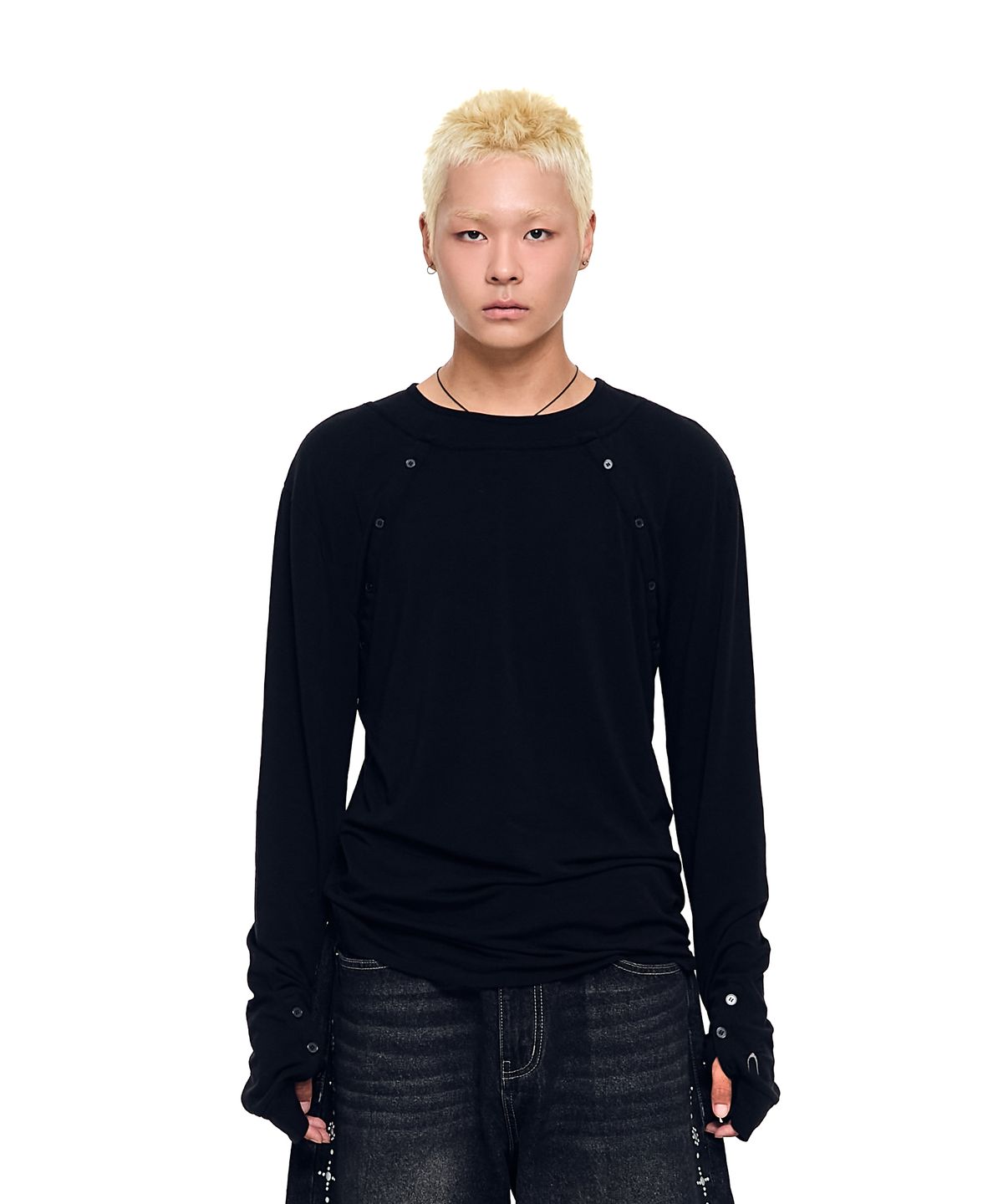 아캄(AAKAM) Layered Long Sleeve (Black)