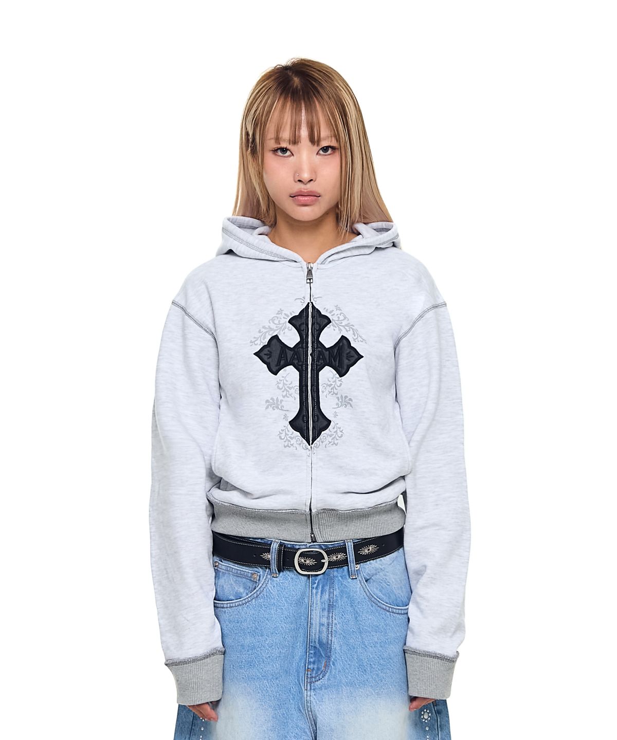 아캄(AAKAM) AKM CROS2 Zip-Up Hoodie (Gray)
