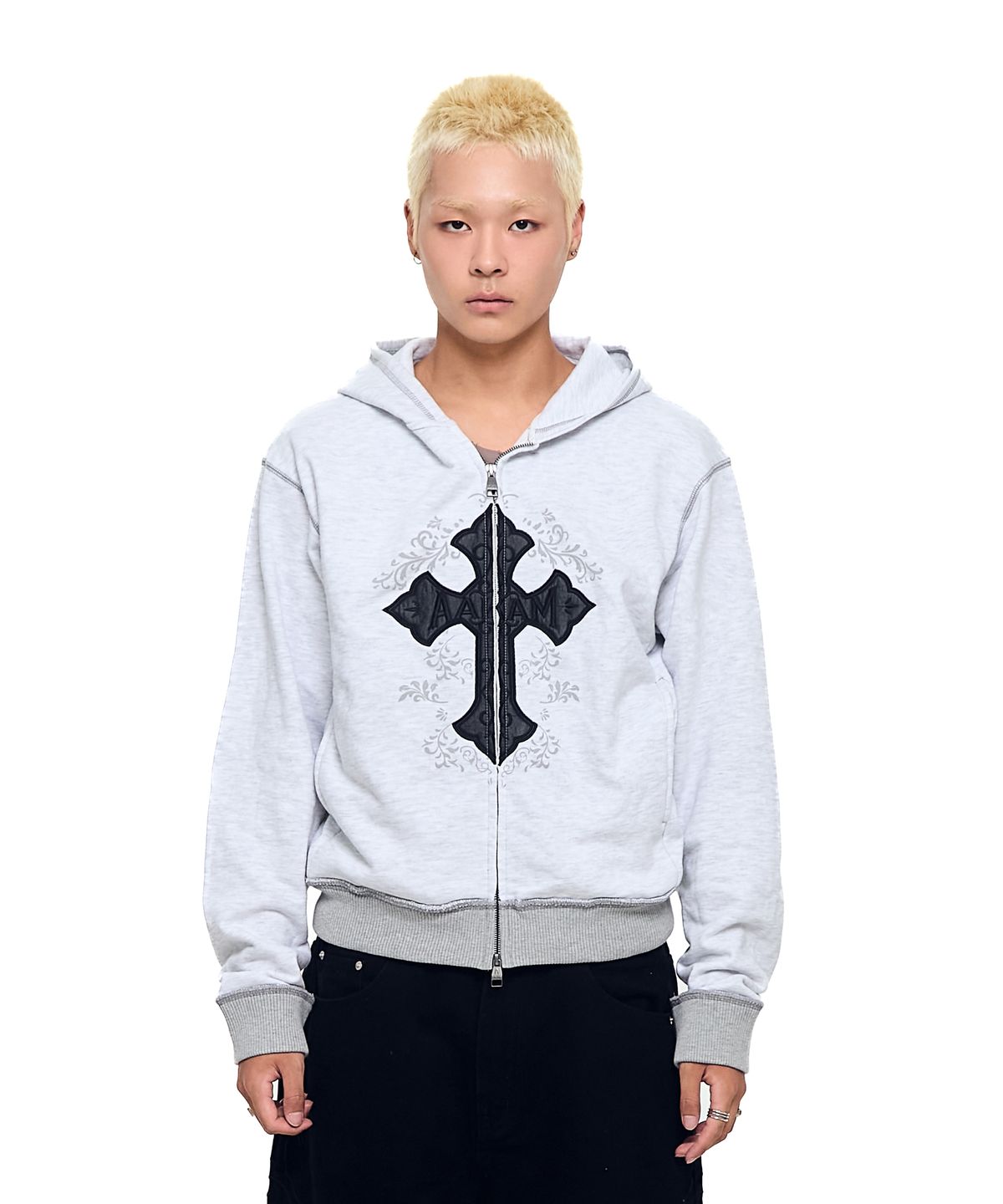 아캄(AAKAM) AKM CROS2 Zip-Up Hoodie (Gray)